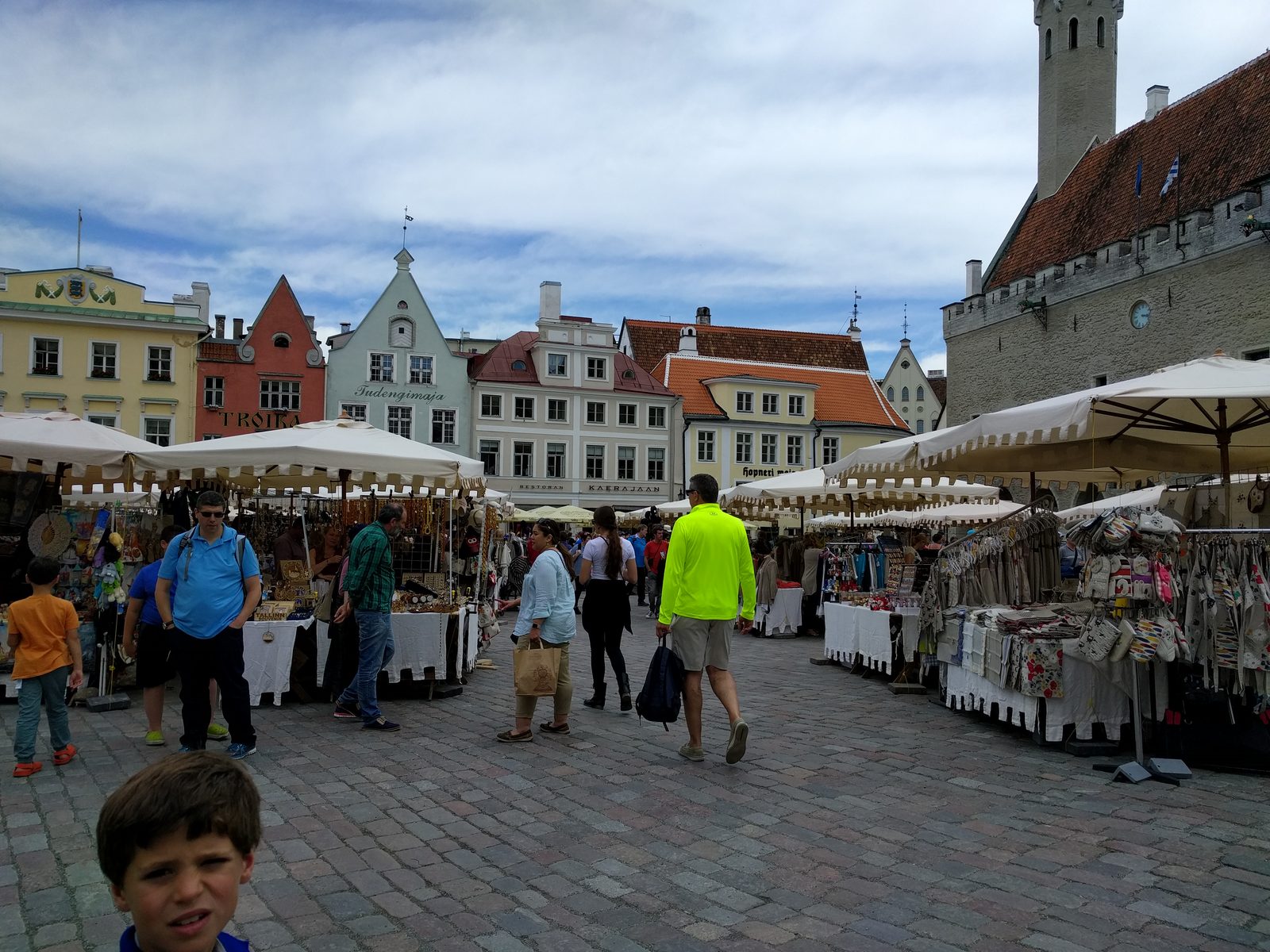 Market stalls in Tallinn's old square