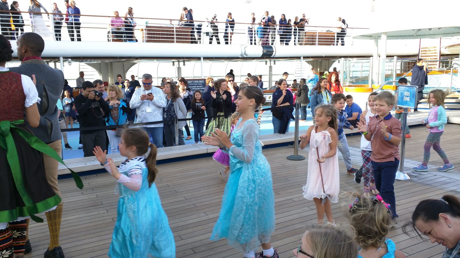 Lisa dances at the Frozen deck party