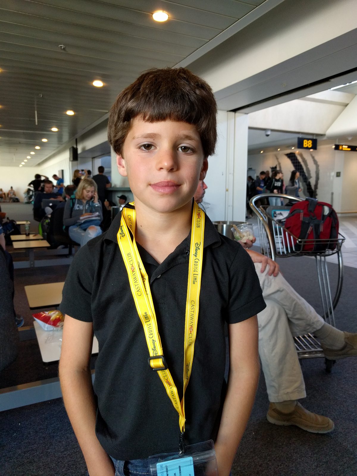 Thomas waiting at the gate for Reykjavik