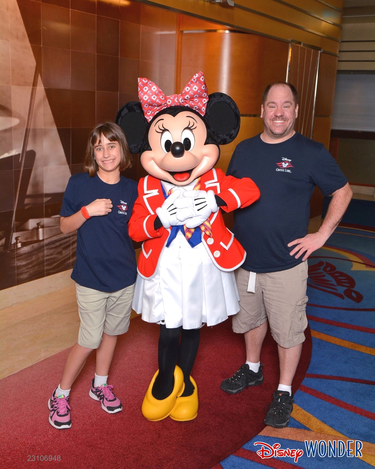 Lisa and Michael with Minnie in her red sailor jacket