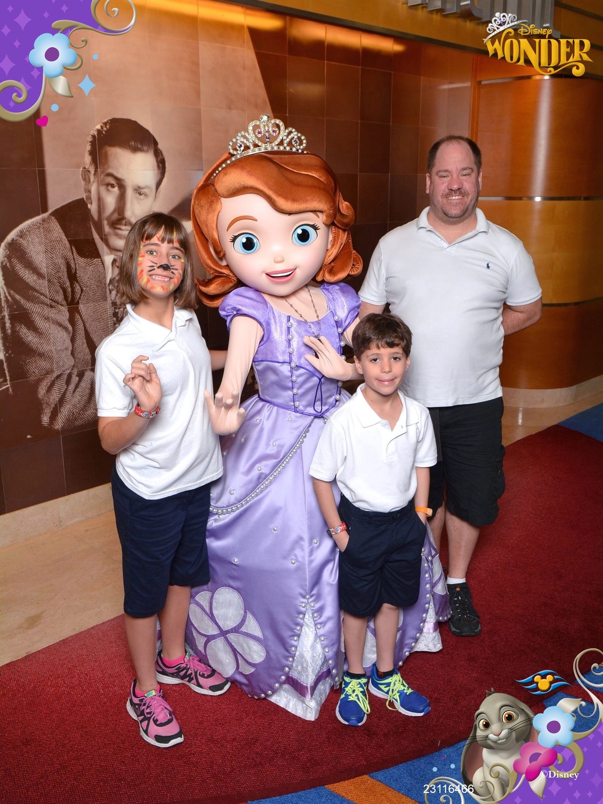 Lisa, Sofia the First, Thomas and Michael on the Wonder