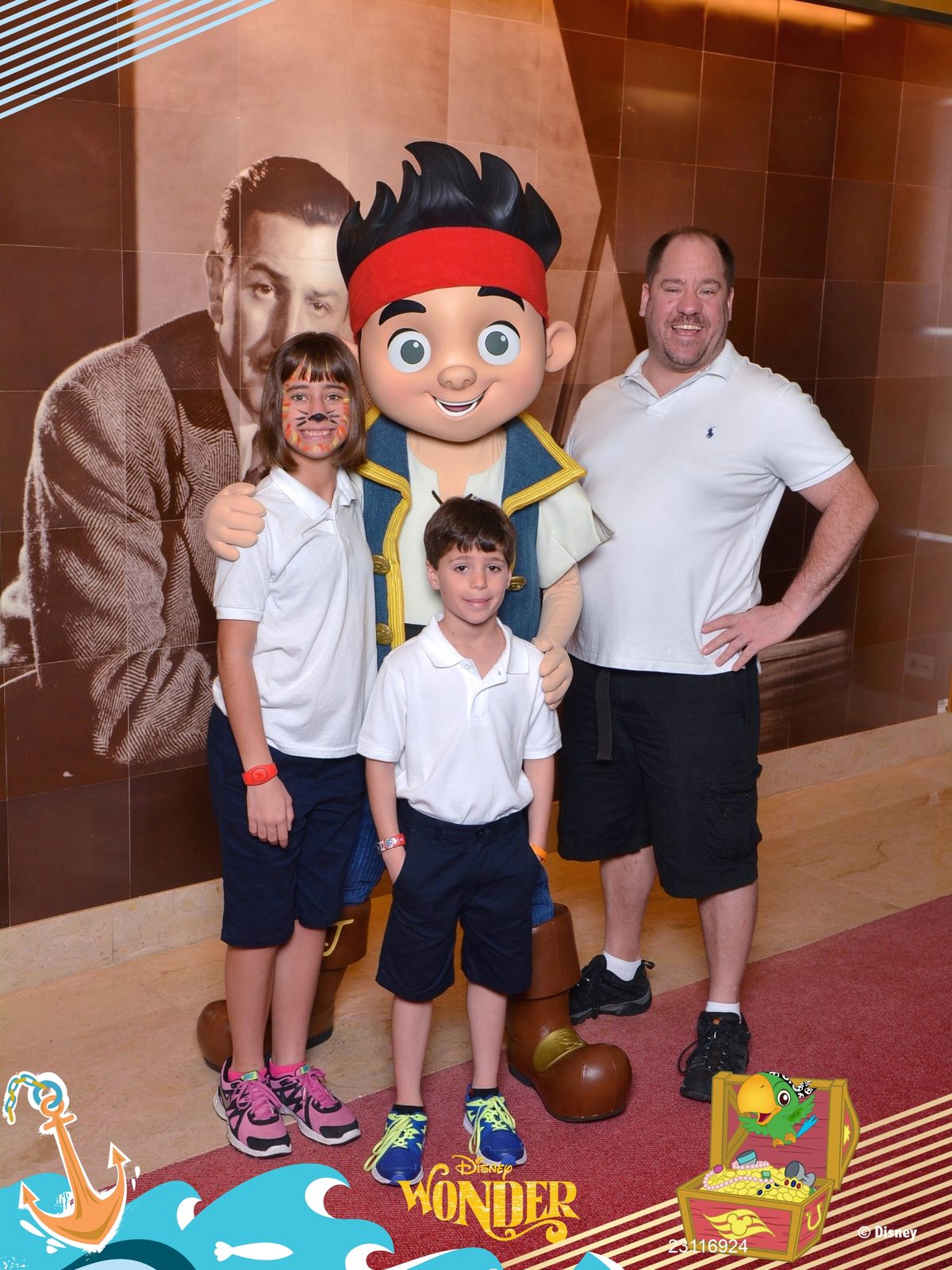 Lisa, Jake the Pirate, Thomas and Michael on the Wonder