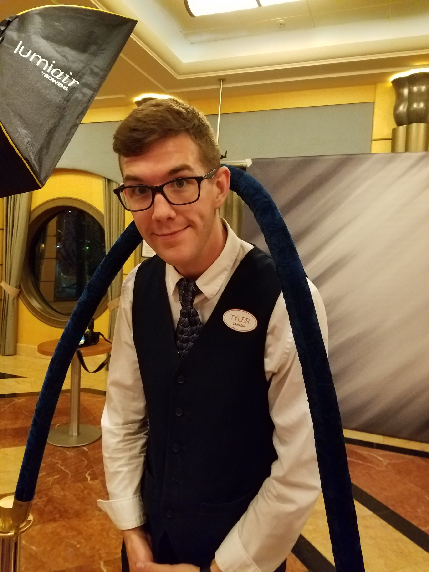Tyler at the portrait studio