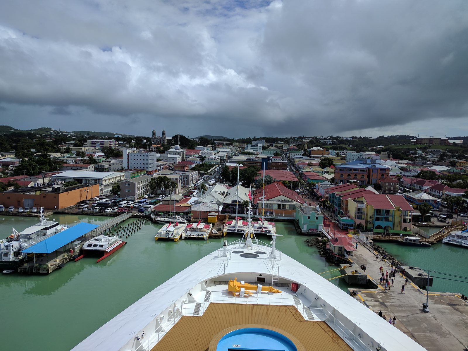 Looking down on St. John's harbor