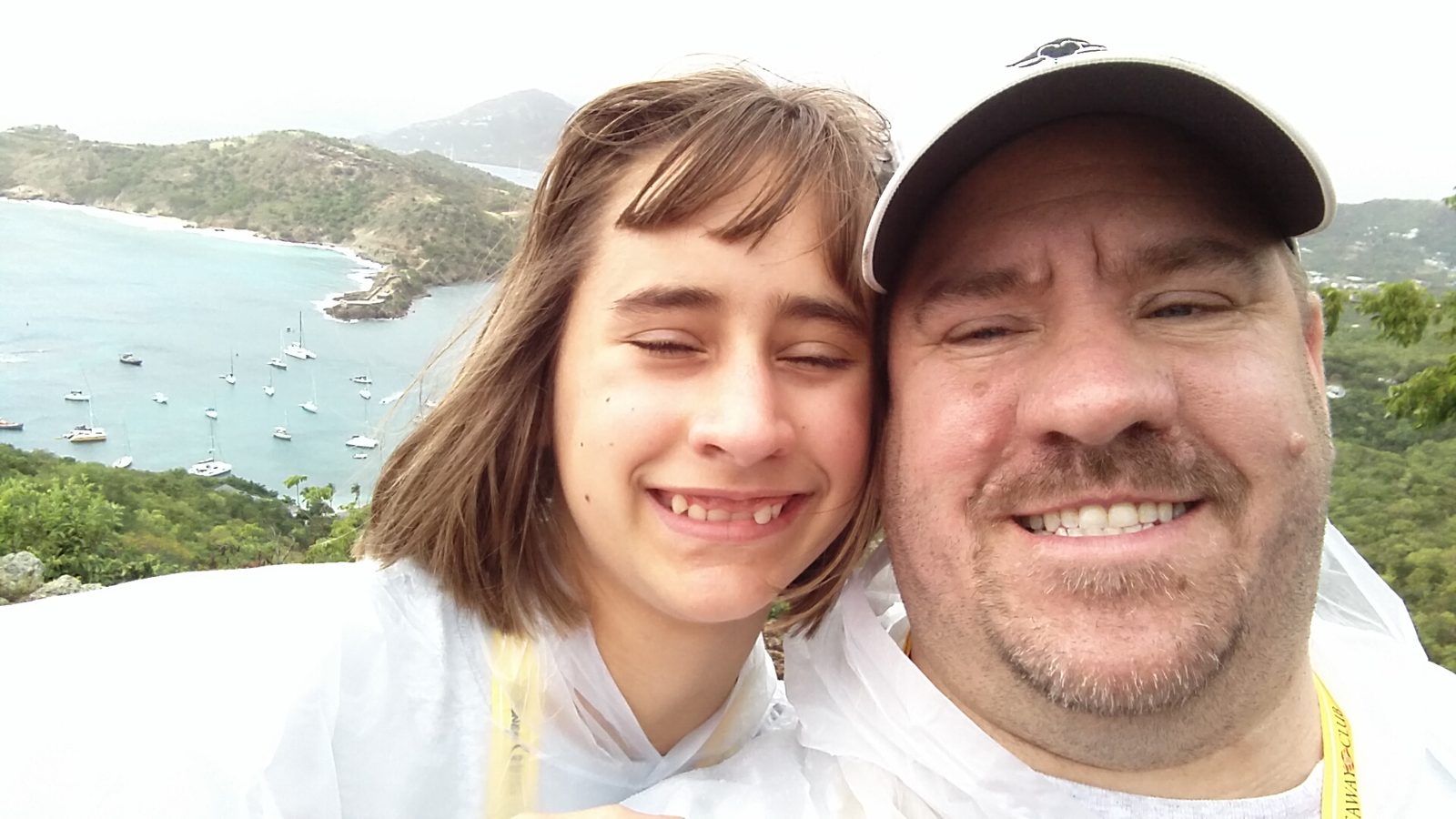 Lisa and me above the harbor at Shirley Heights