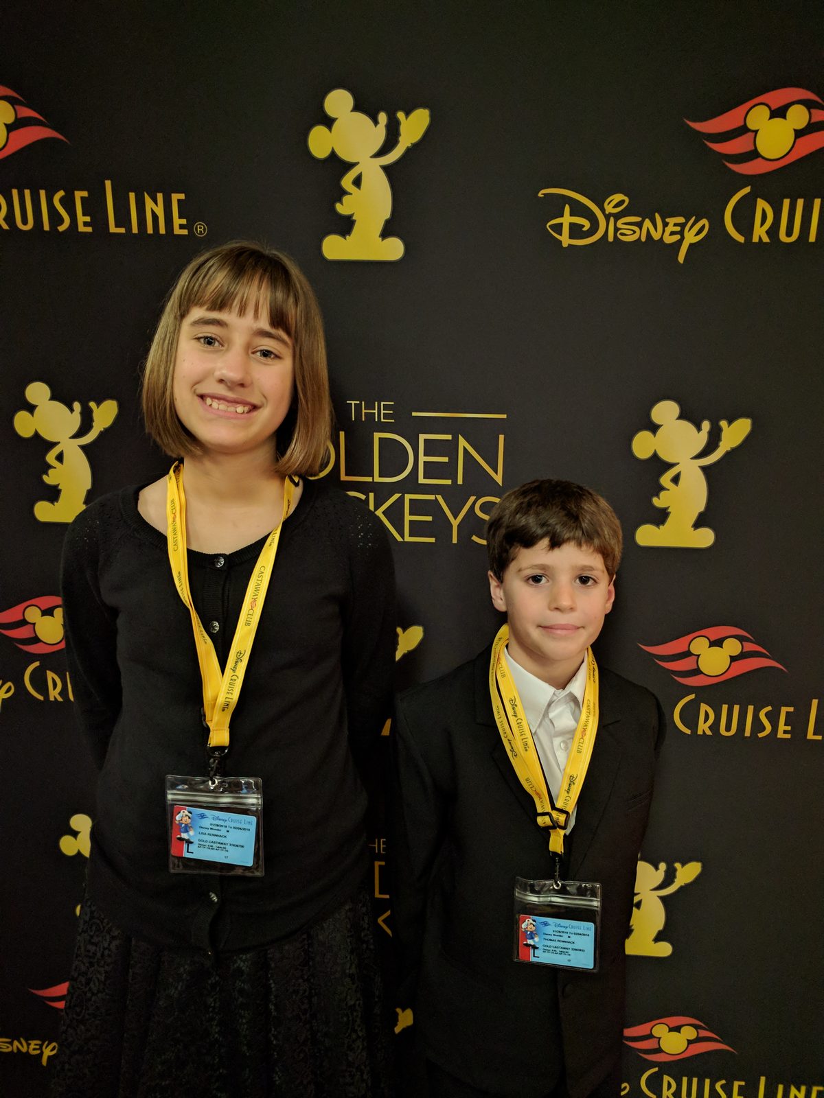 Lisa and Thomas at the Golden Mickeys on formal night