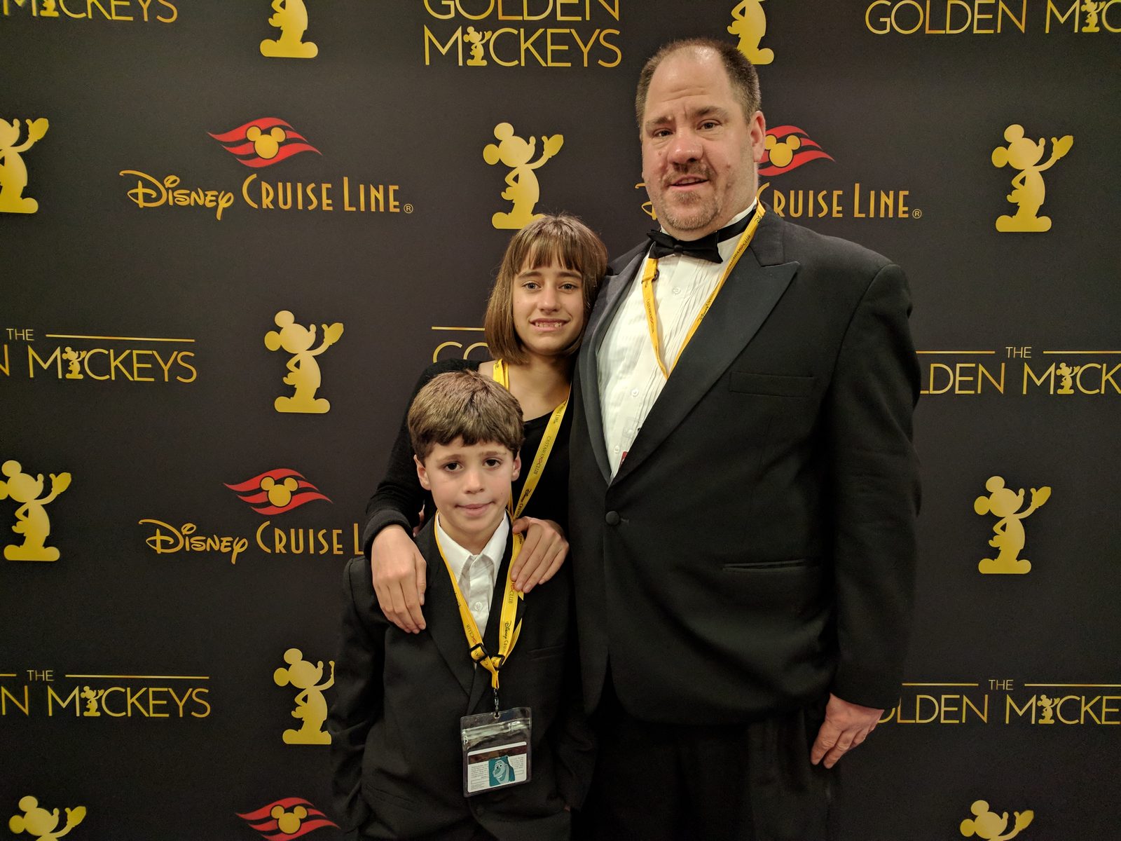 Our family at the Golden Mickeys on formal night