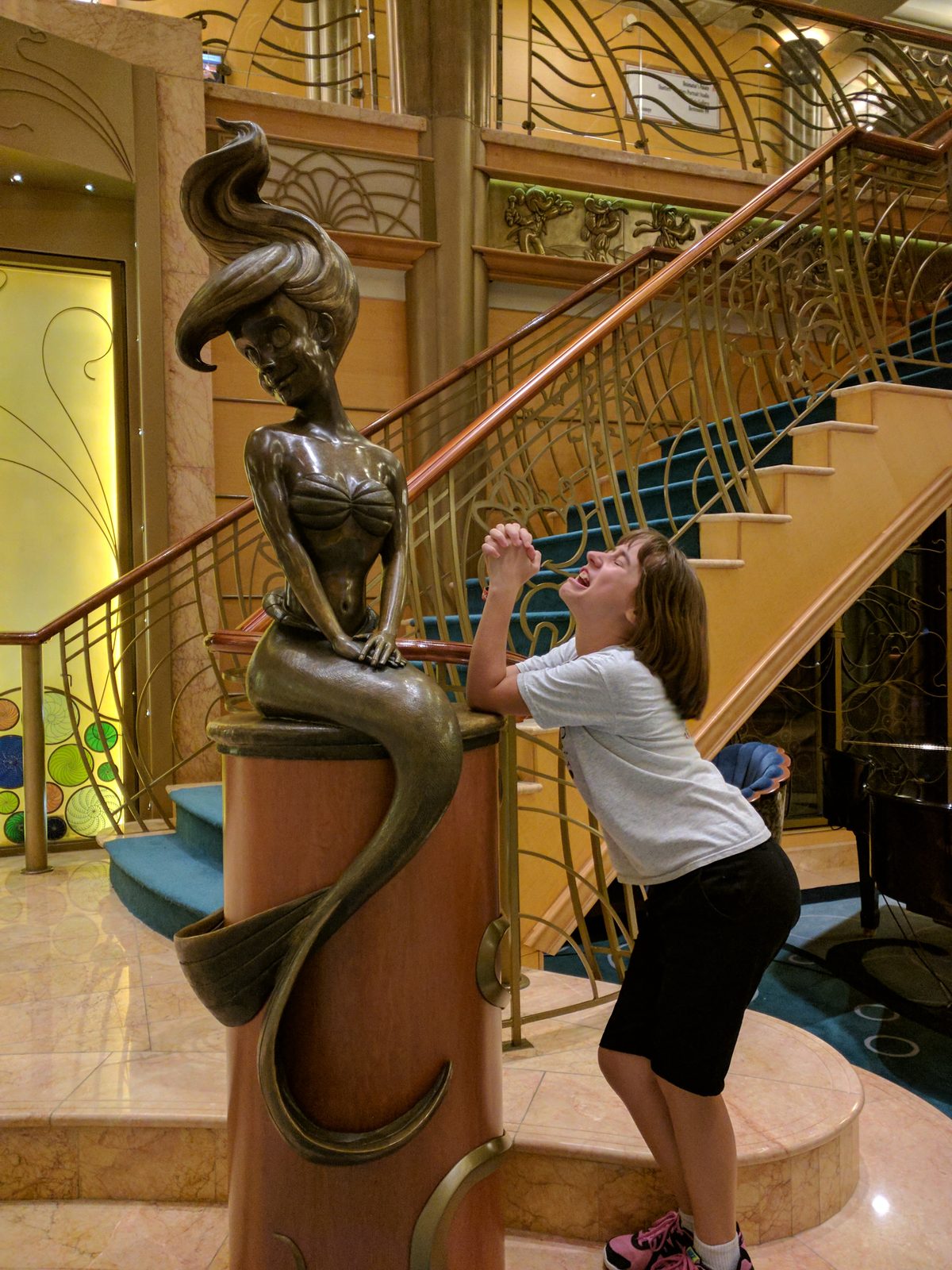 The mermaid statue on our way to dinner