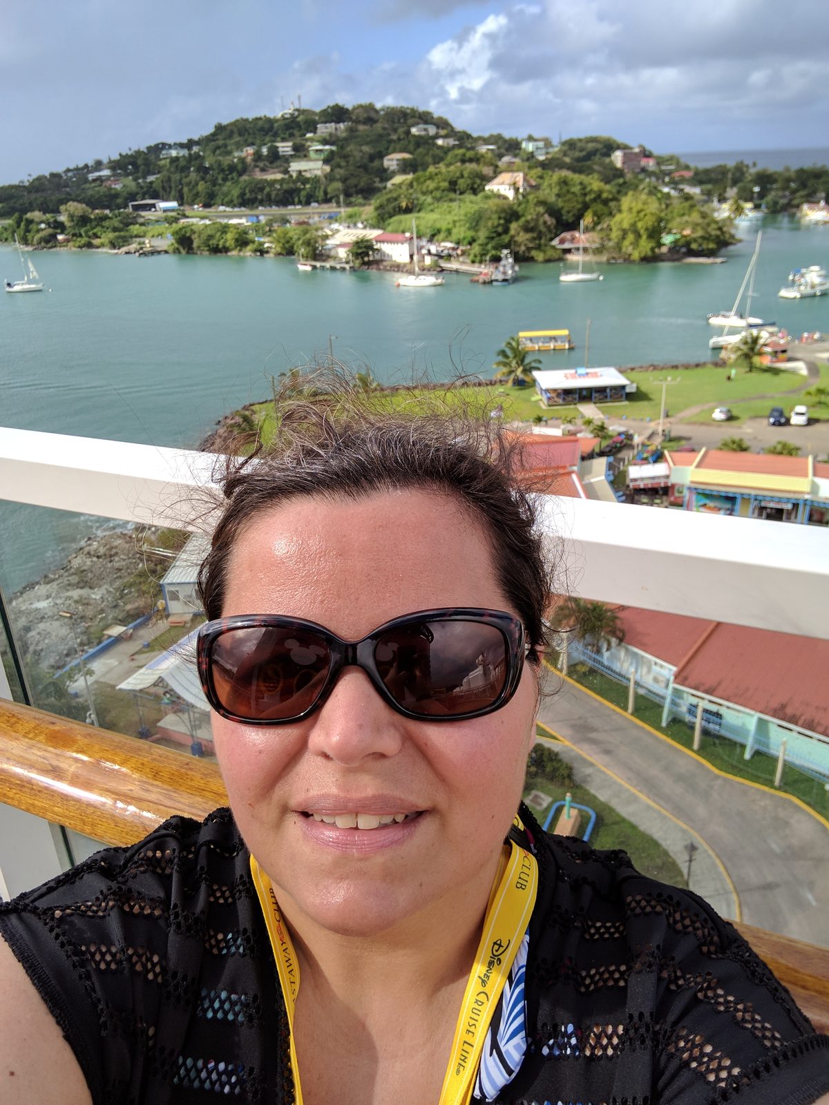 Kathy above the Castries harbor
