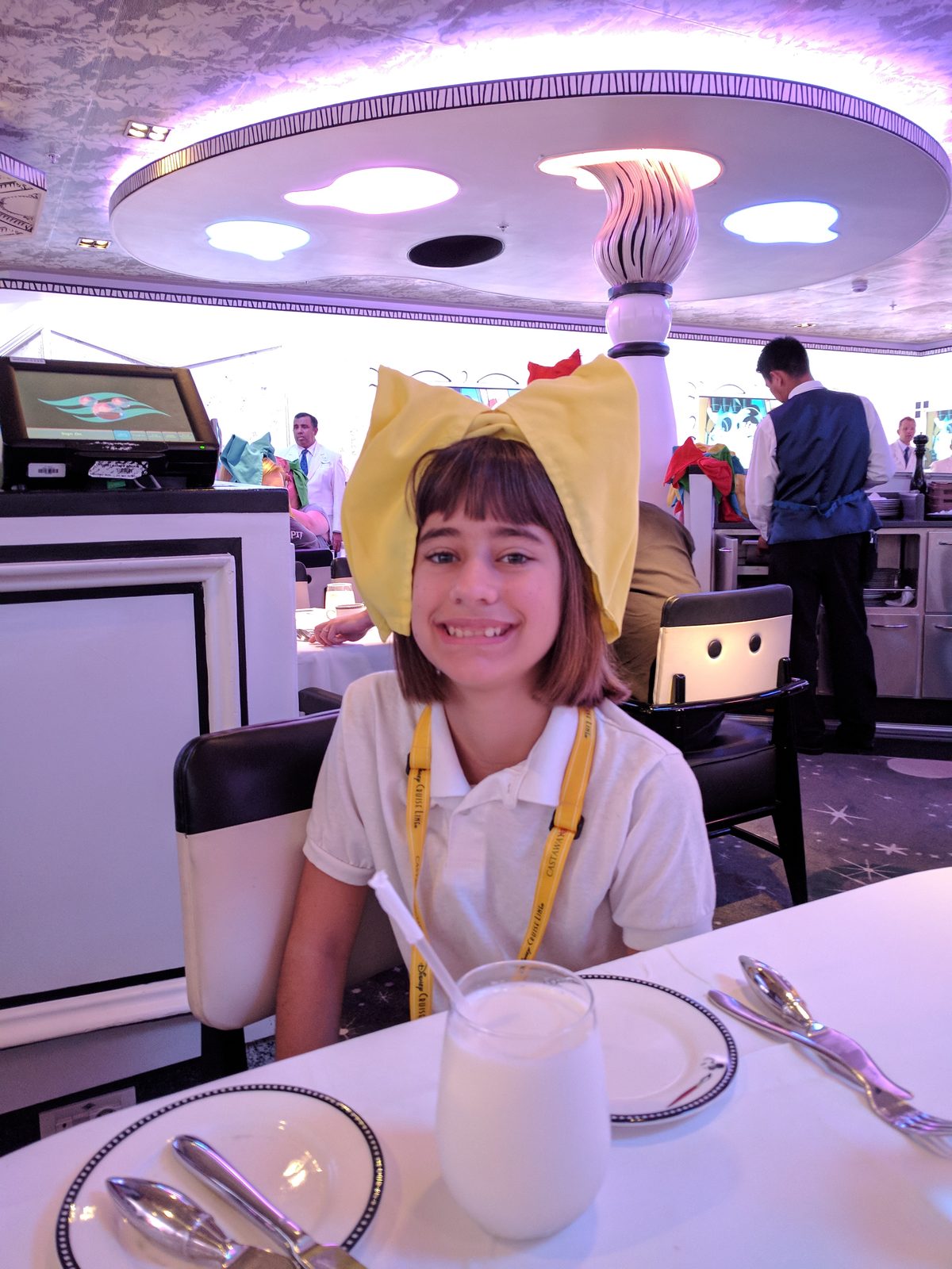 Lisa's napkin hat