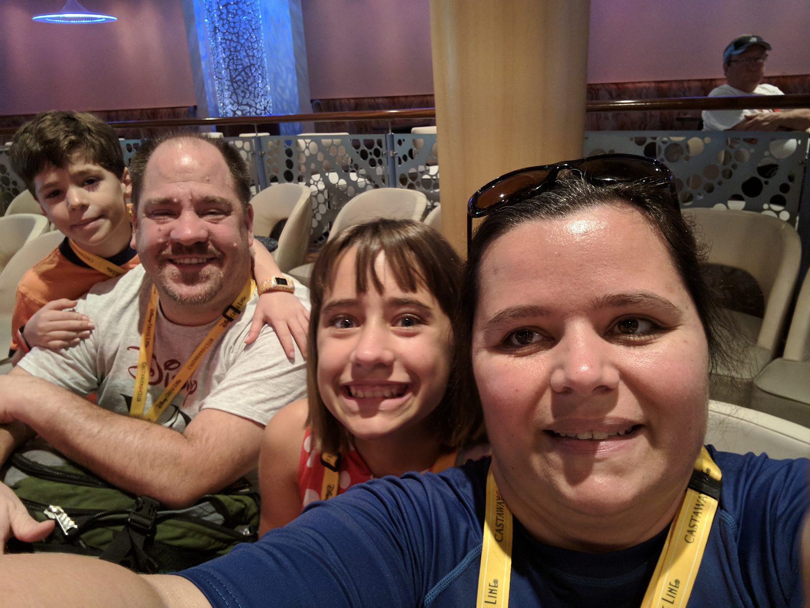 All four of us before heading ashore in Bonaire
