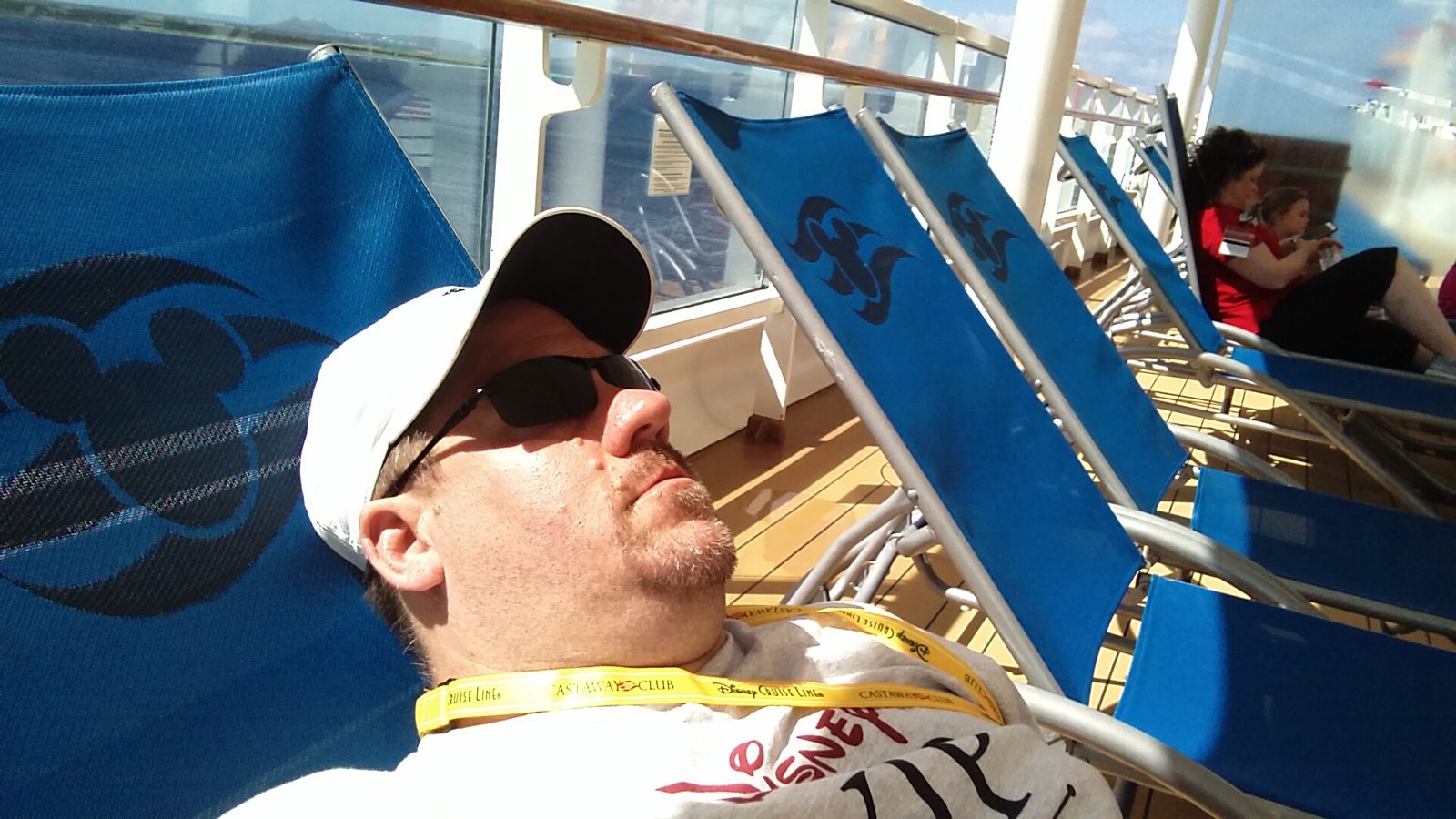A nap in the deck chair after our sail