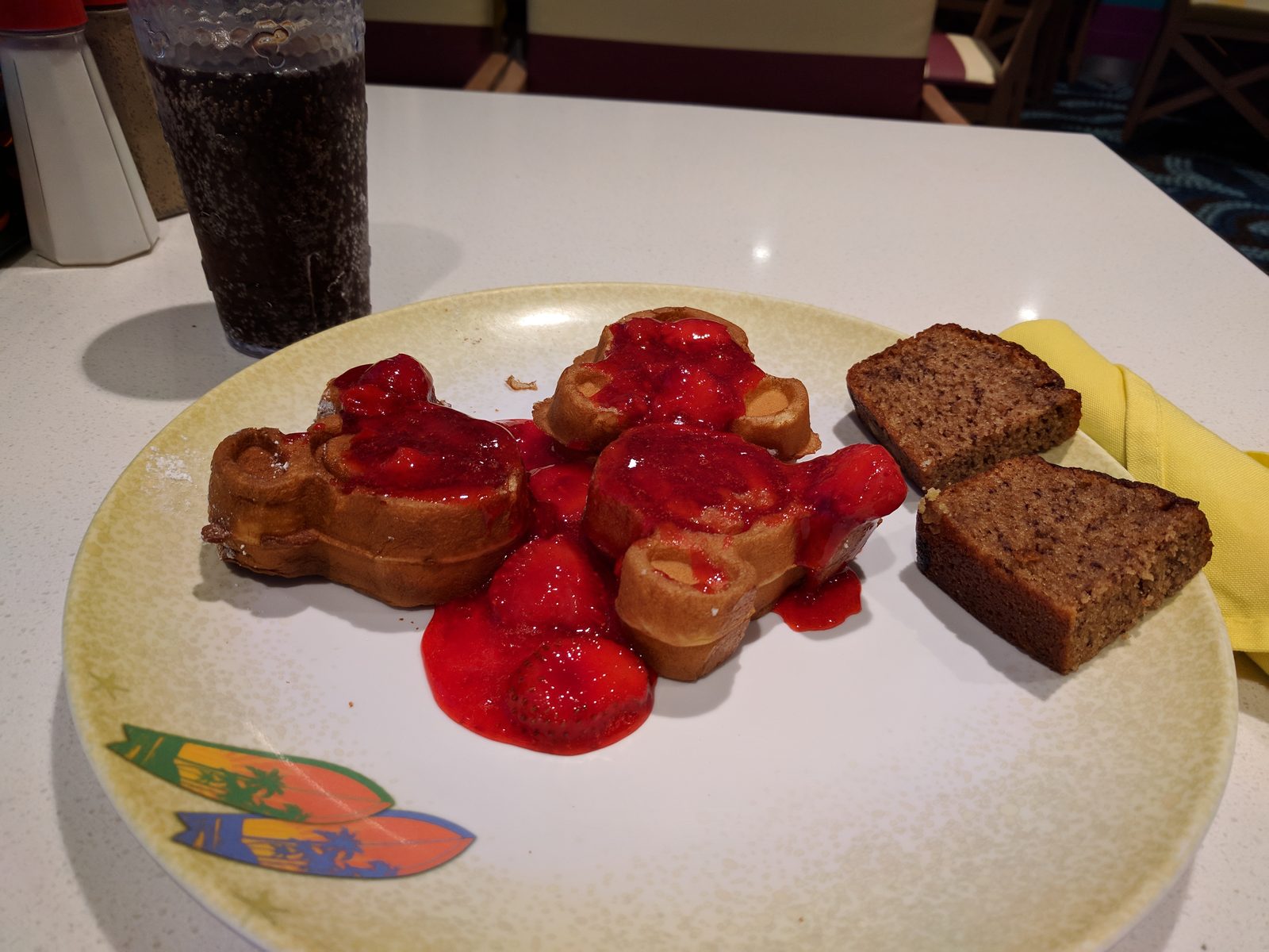Mickey waffles for breakfast