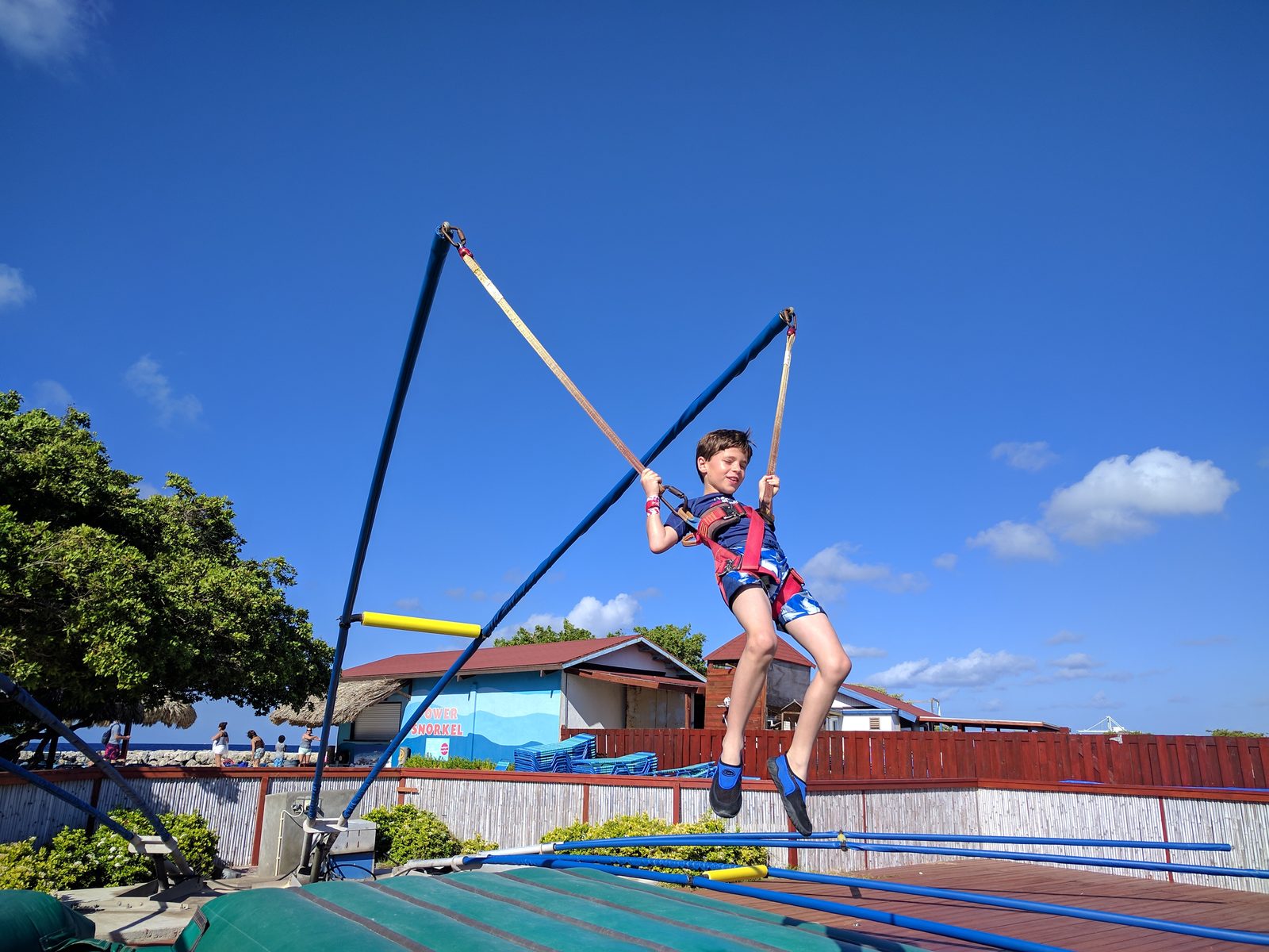 Thomas on the bungee trampoline