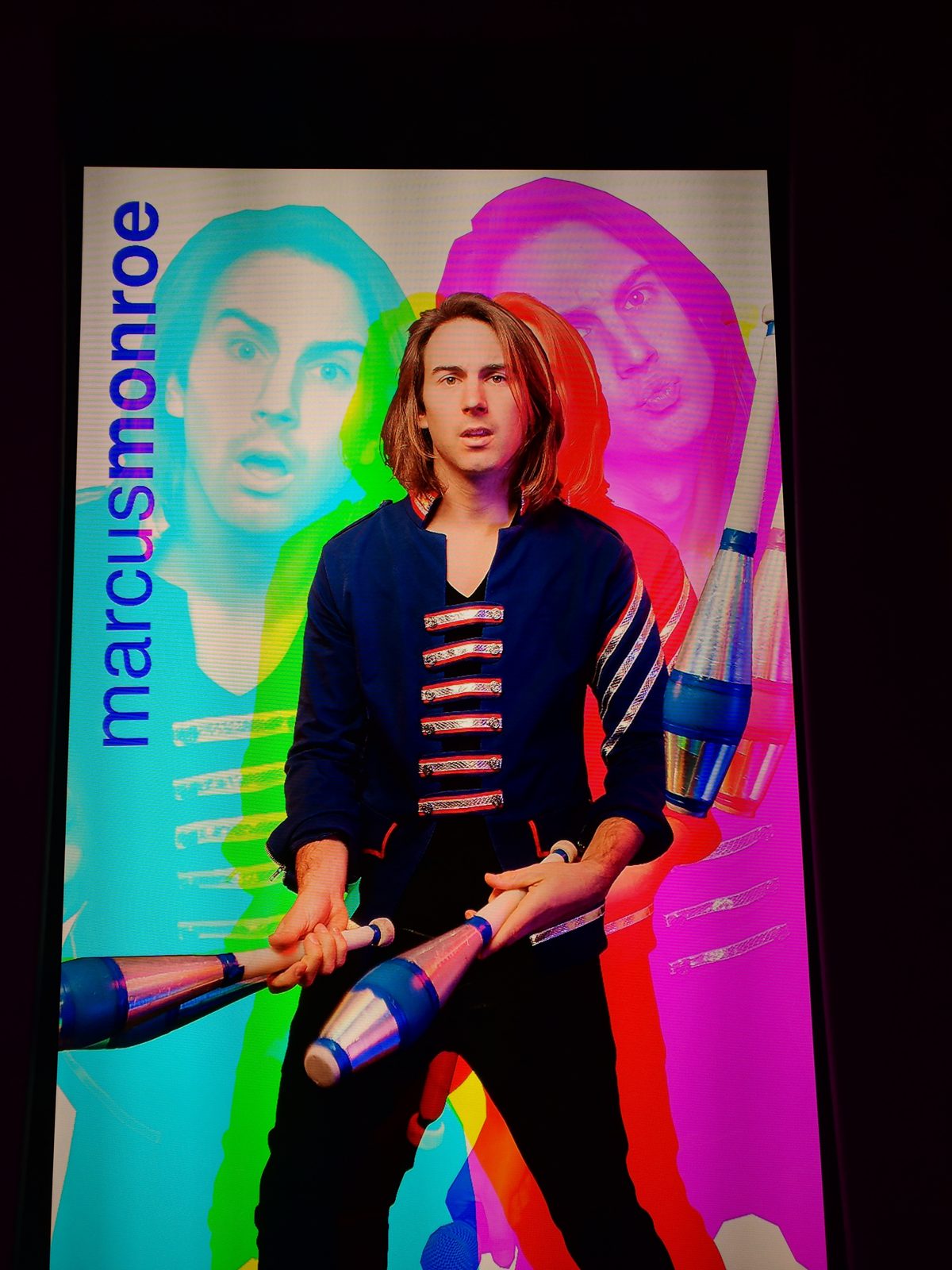 Poster for Marcus Monroe's juggling show