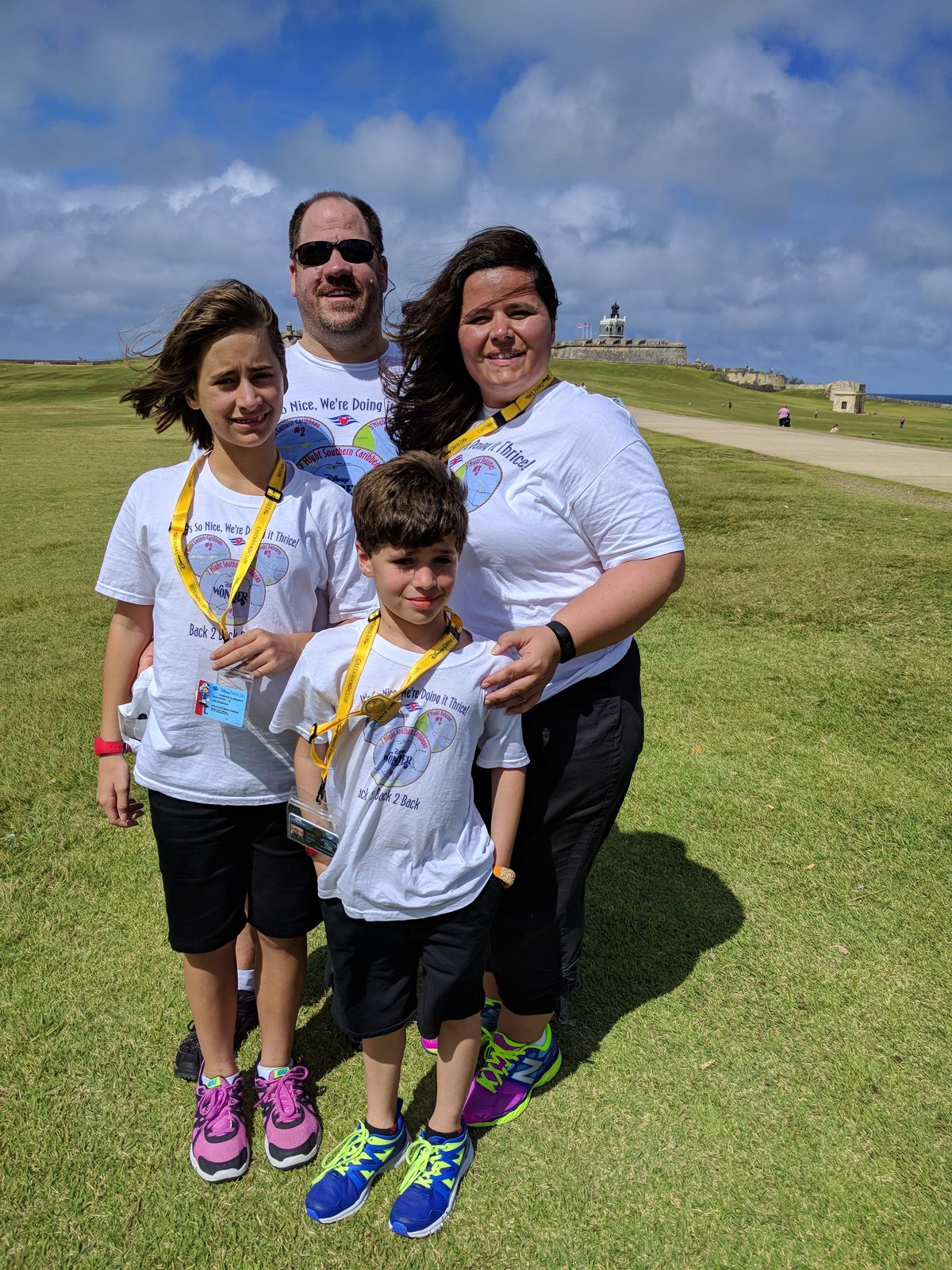 All four of us at Castillo San Cristóbal