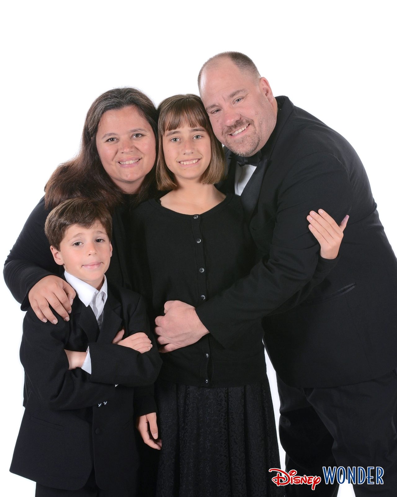 All of us hugging in our formal portrait on the Wonder