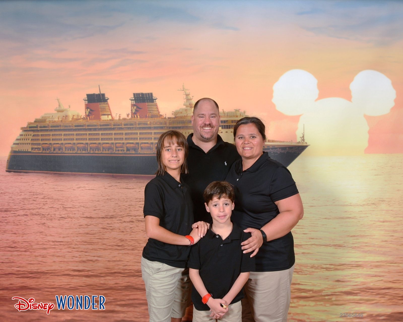The four of us at sunset on the Wonder