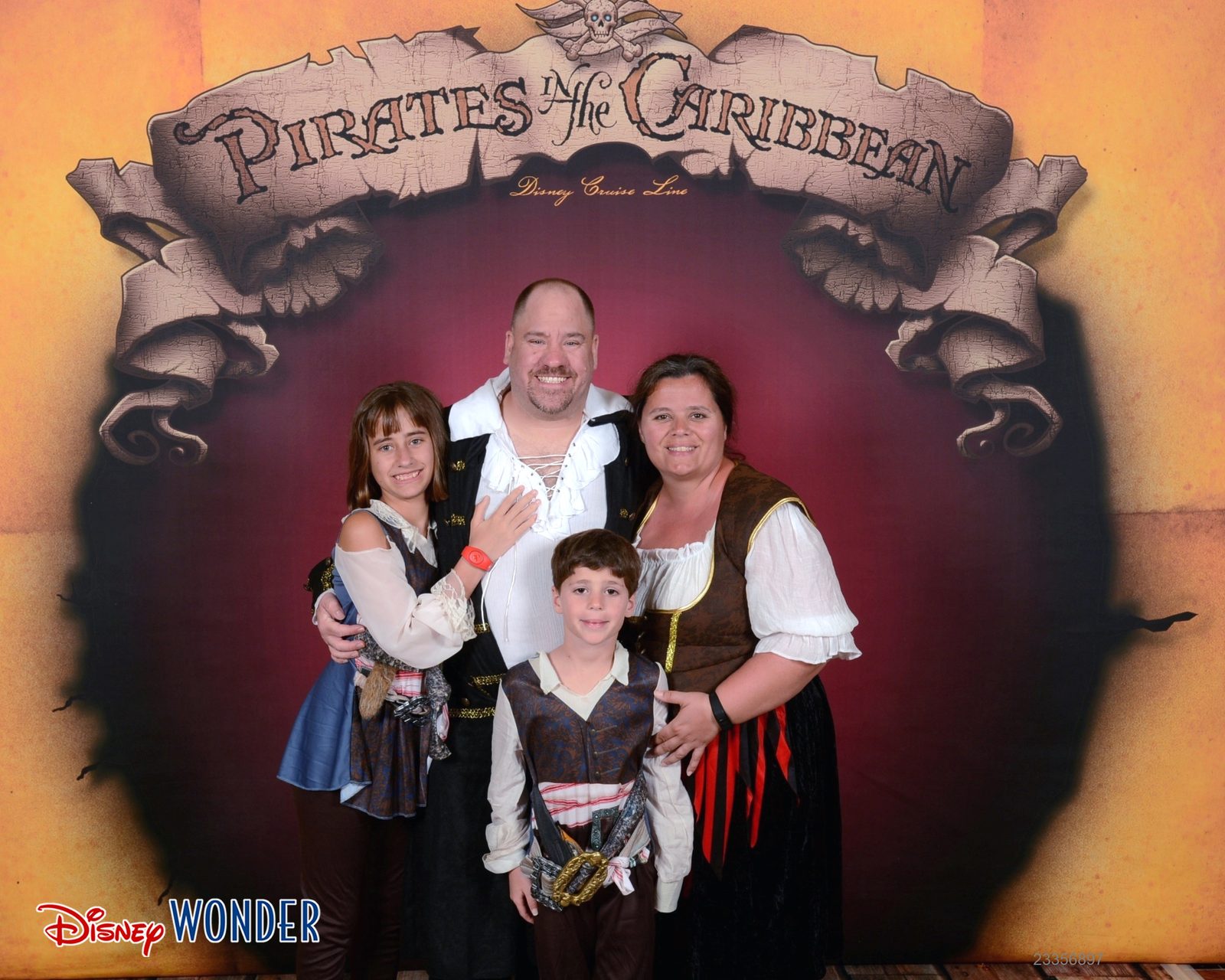 Kathy, Lisa, Thomas and me dressed up for pirate night