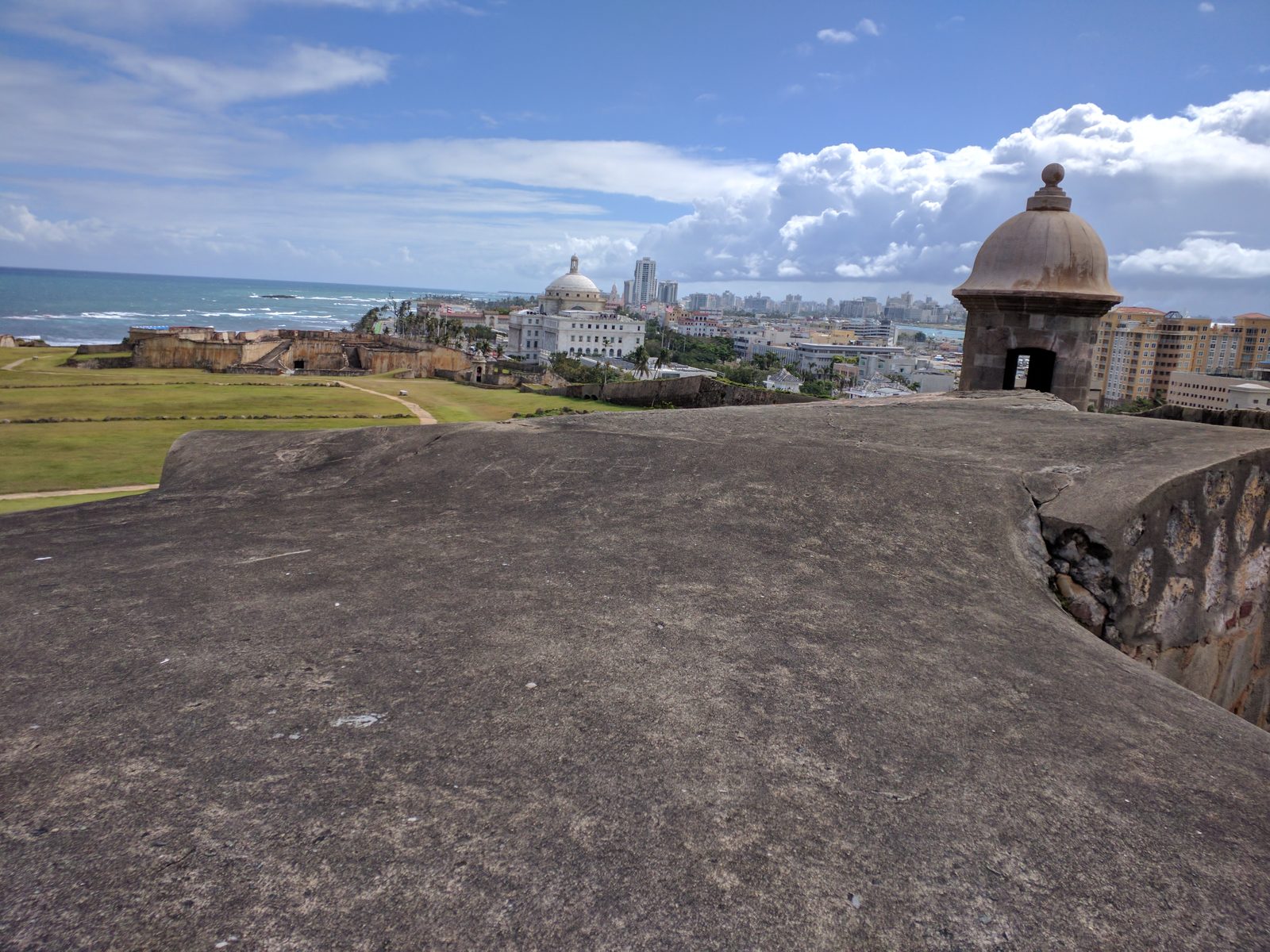 The view across Castillo San Cristóbal to San Juan