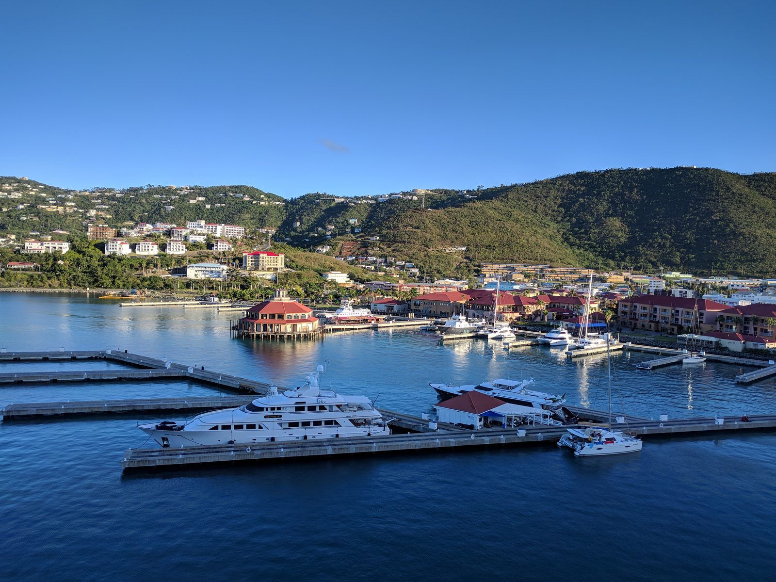 Harbor coming into view at St. Thomas