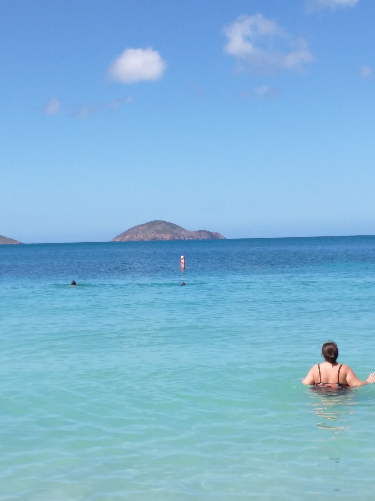 Out in the water at Magens Bay