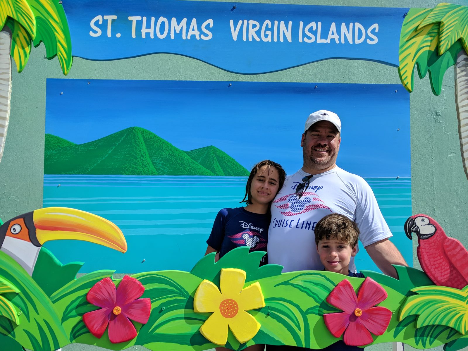 Posed at the St. Thomas welcome sign
