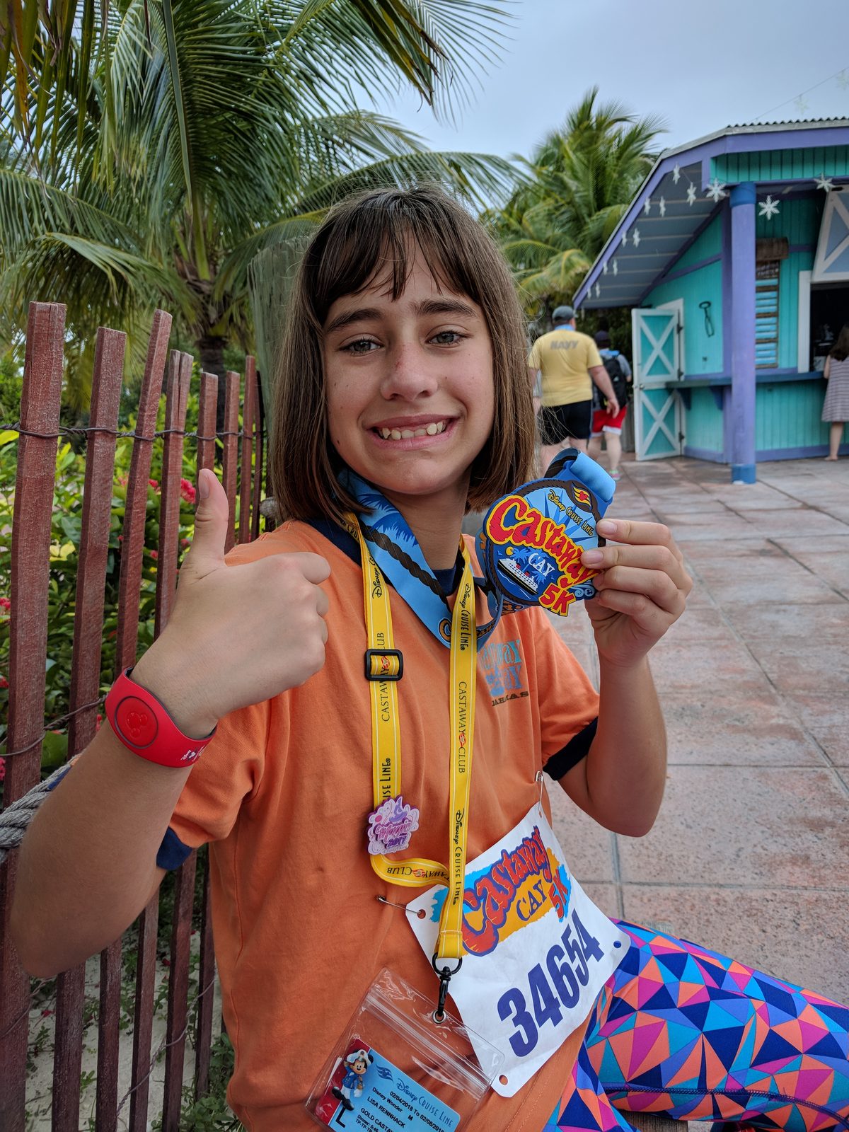 Lisa shows off her medal