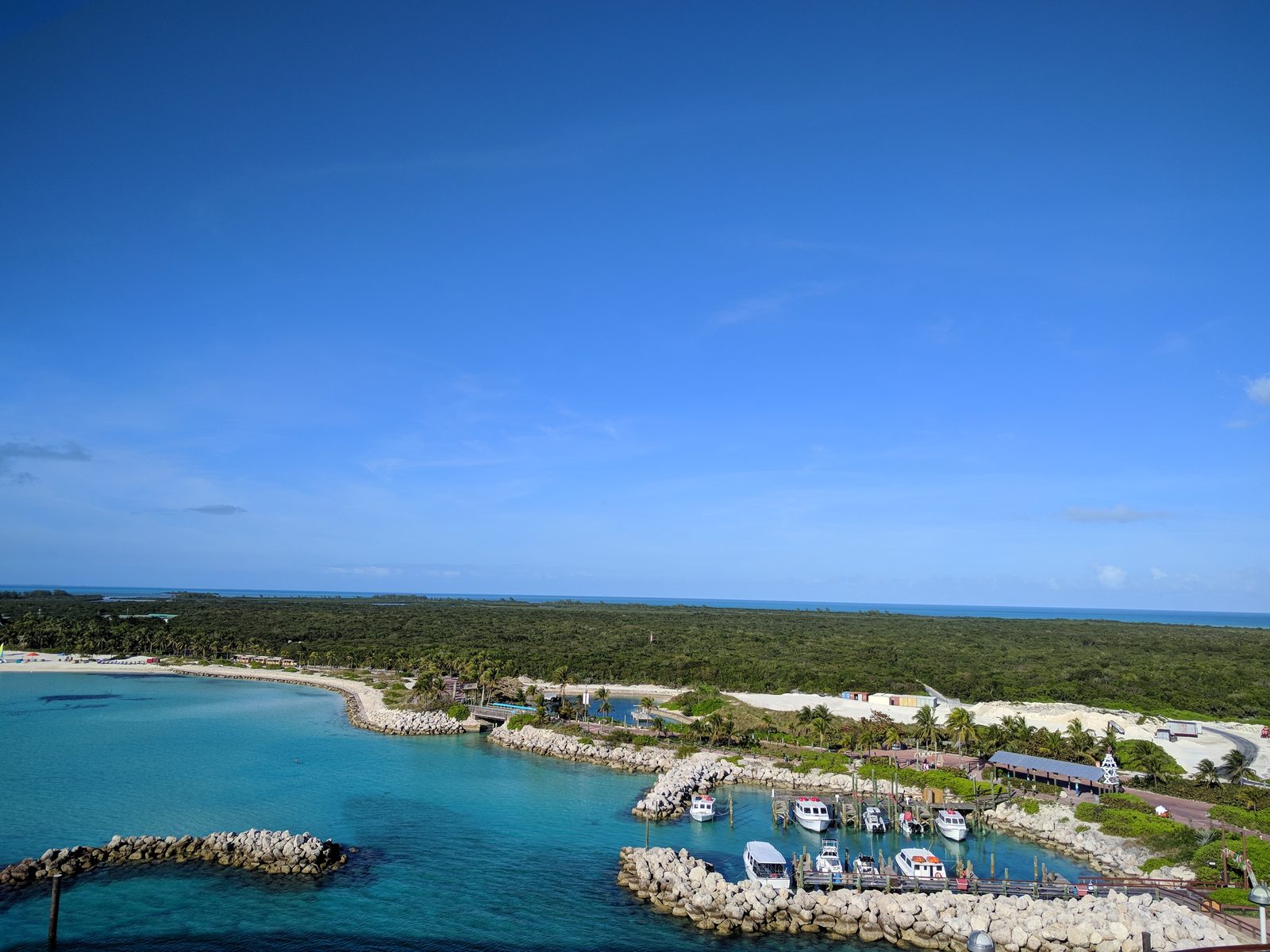 Castaway Cay boat harbor from the Wonder