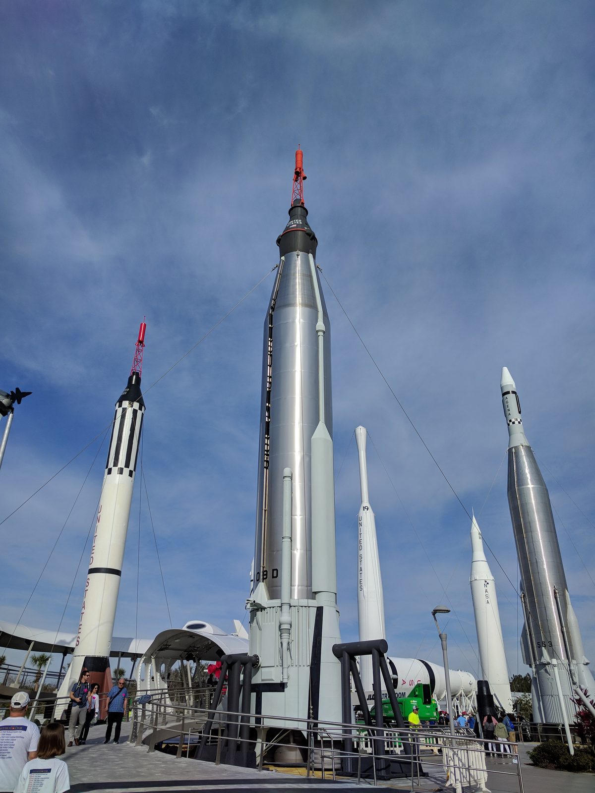 The Mercury and Redstone rockets in the Rocket Garden