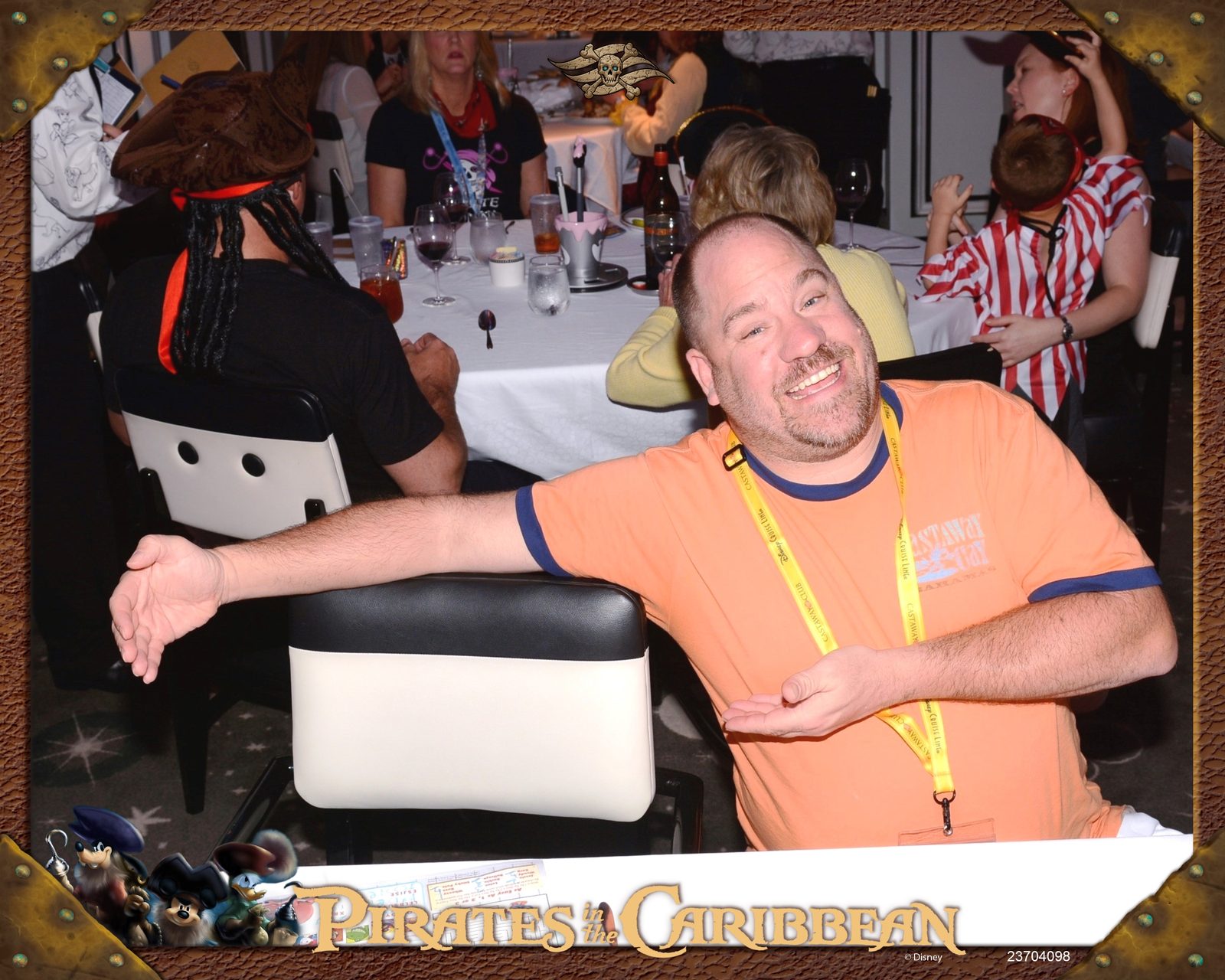 Michael at Pirate Night dinner on the Wonder