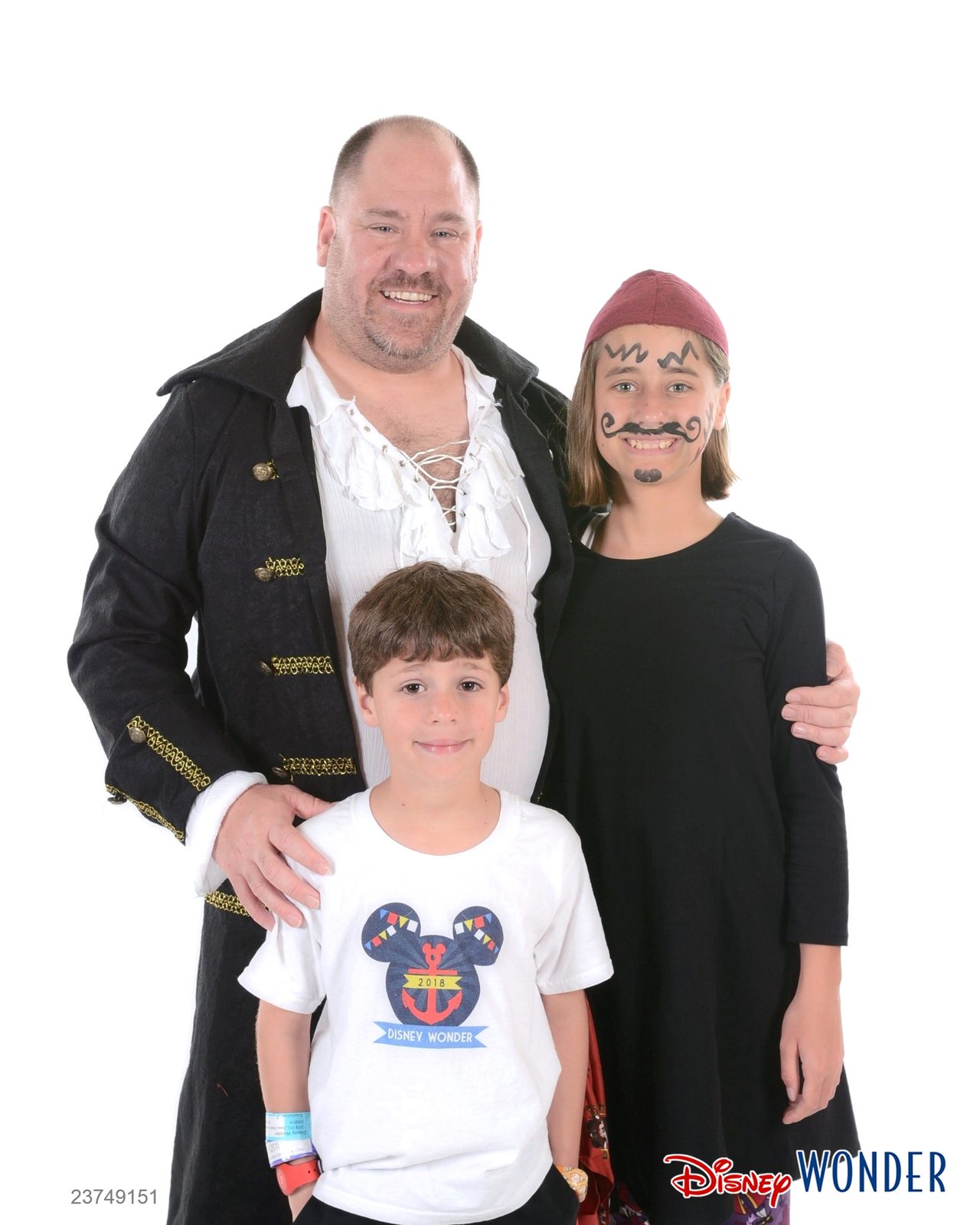 Lisa, Thomas and Michael on Pirate Night, Disney Wonder