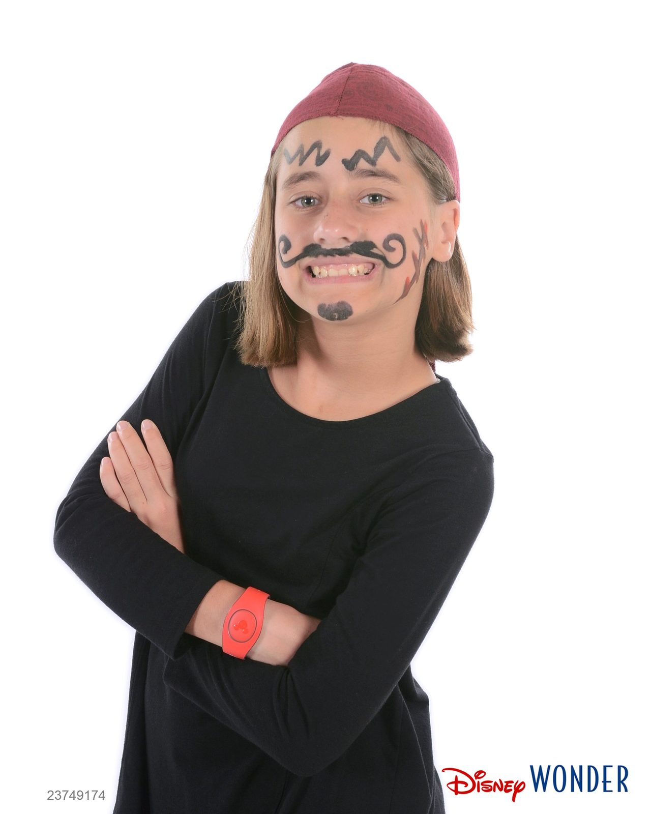 Lisa all pirate for Pirate Night on the Wonder