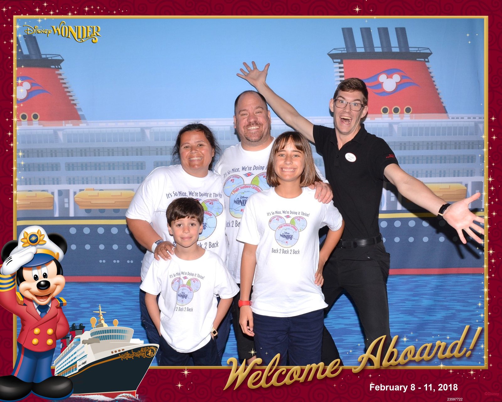 Kathy, Lisa, Thomas and me on boarding day