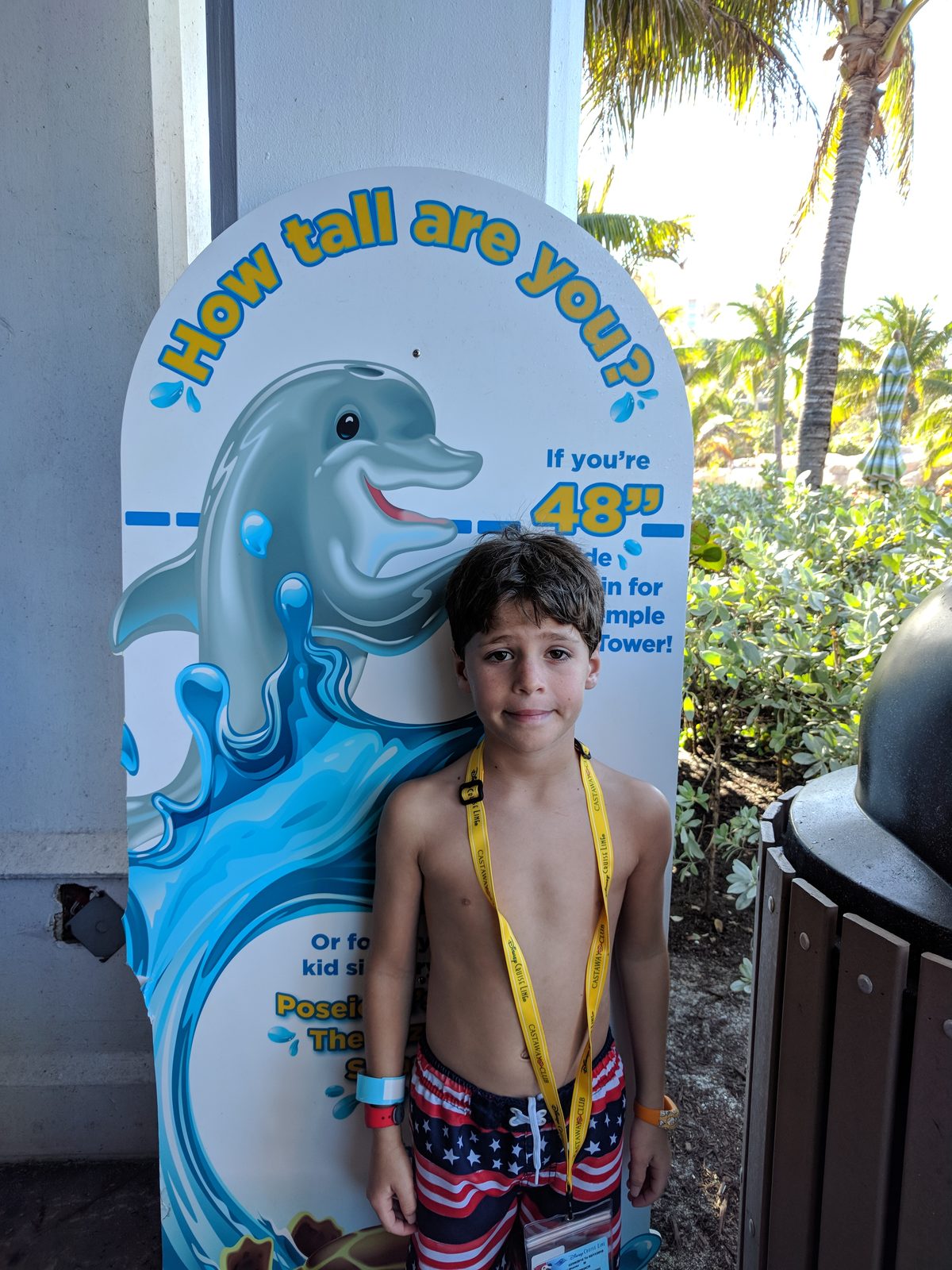 Thomas just making the height mark at Atlantis