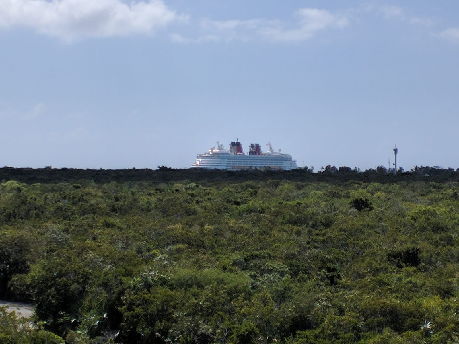 The Wonder across the mangroves at Castaway Cay