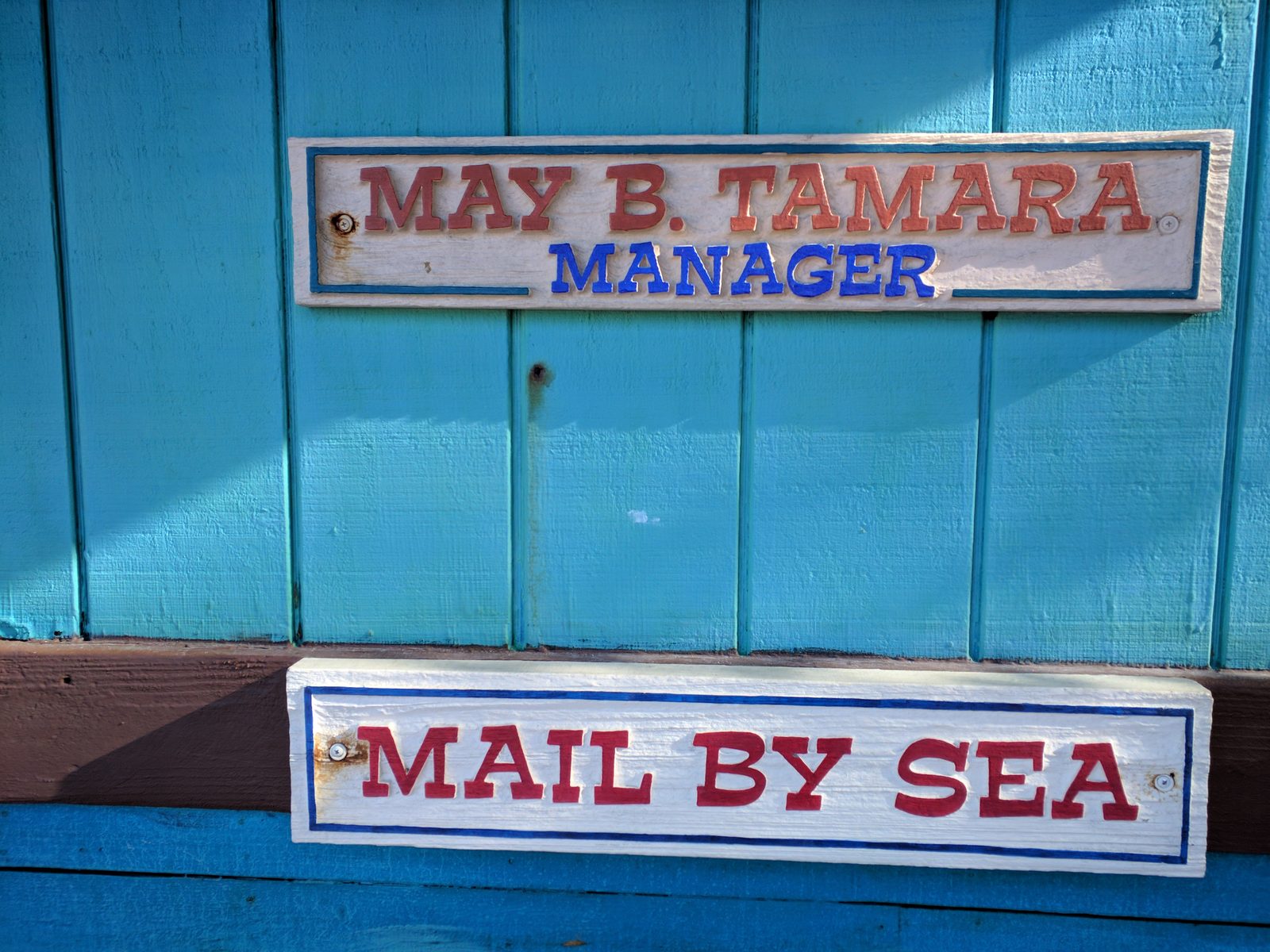 Mail by Sea sign at Castaway Cay