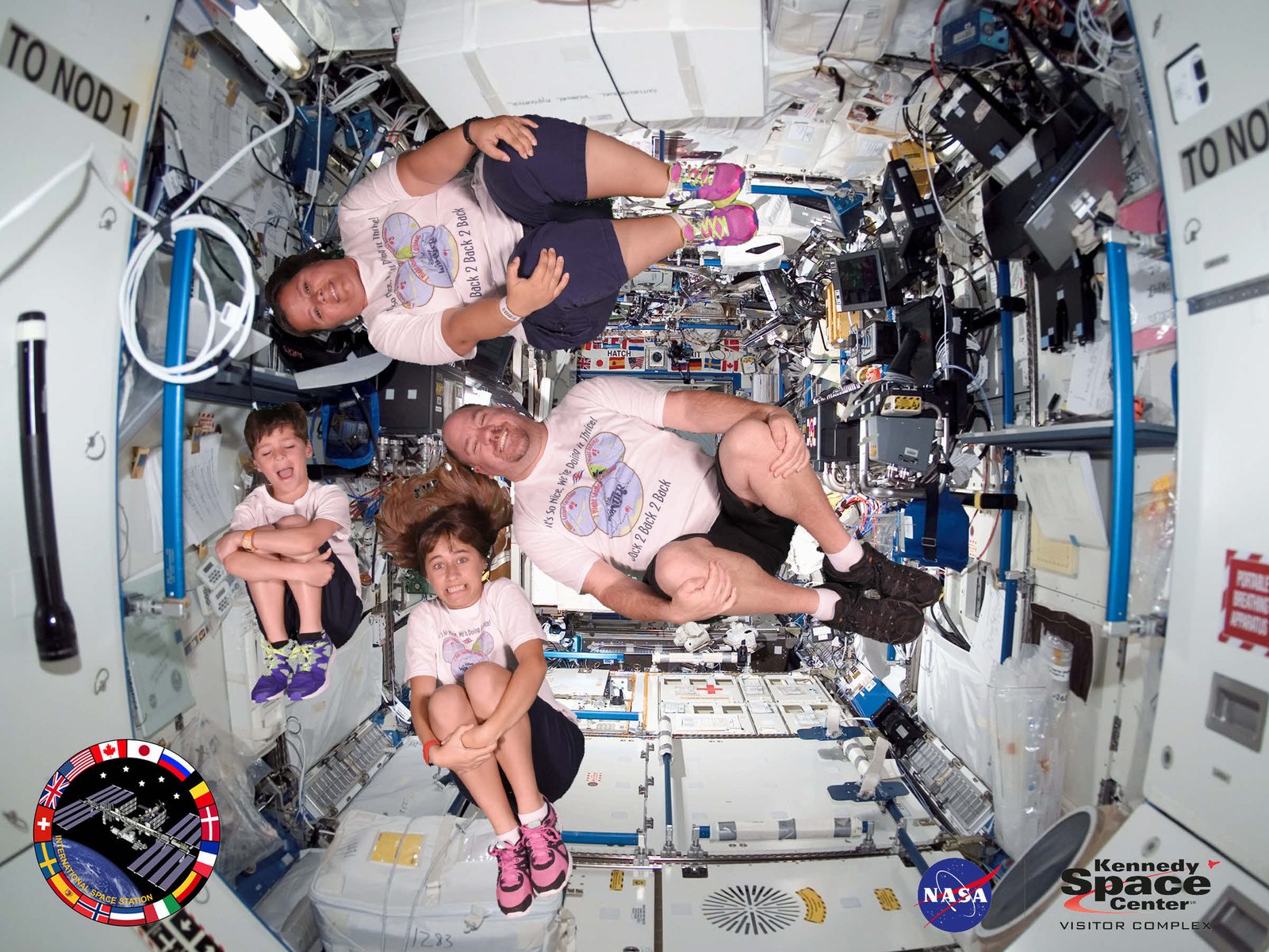 All of us on the space station photo at Kennedy Space Center