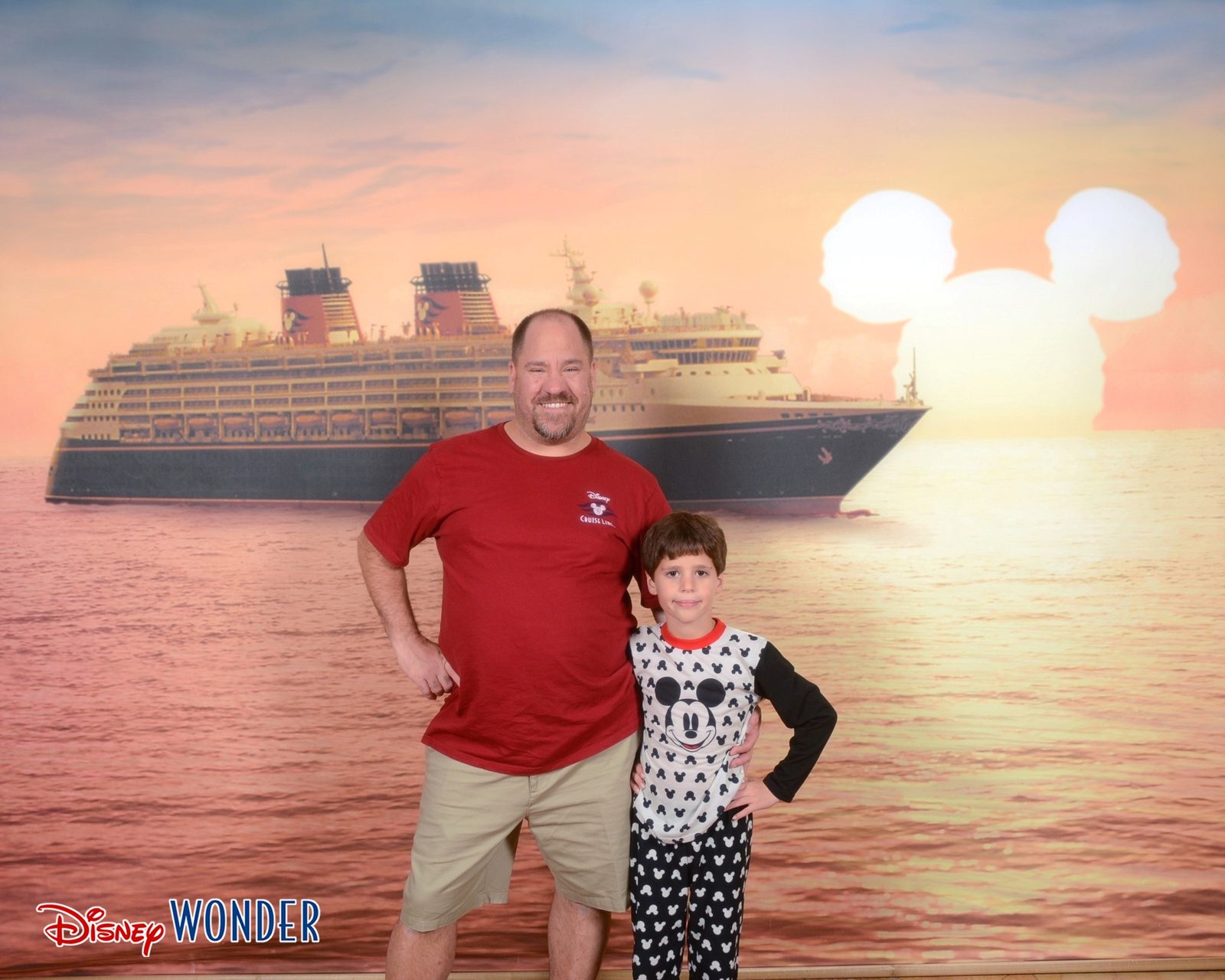Thomas and me at the sunset Mickey backdrop