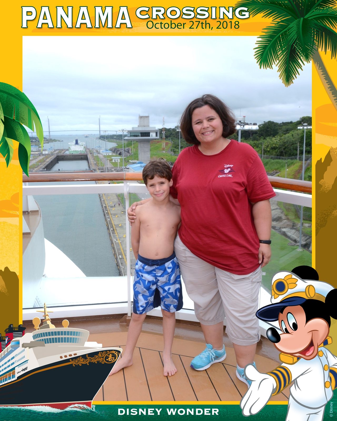 Kathy and Thomas mark the Panama crossing