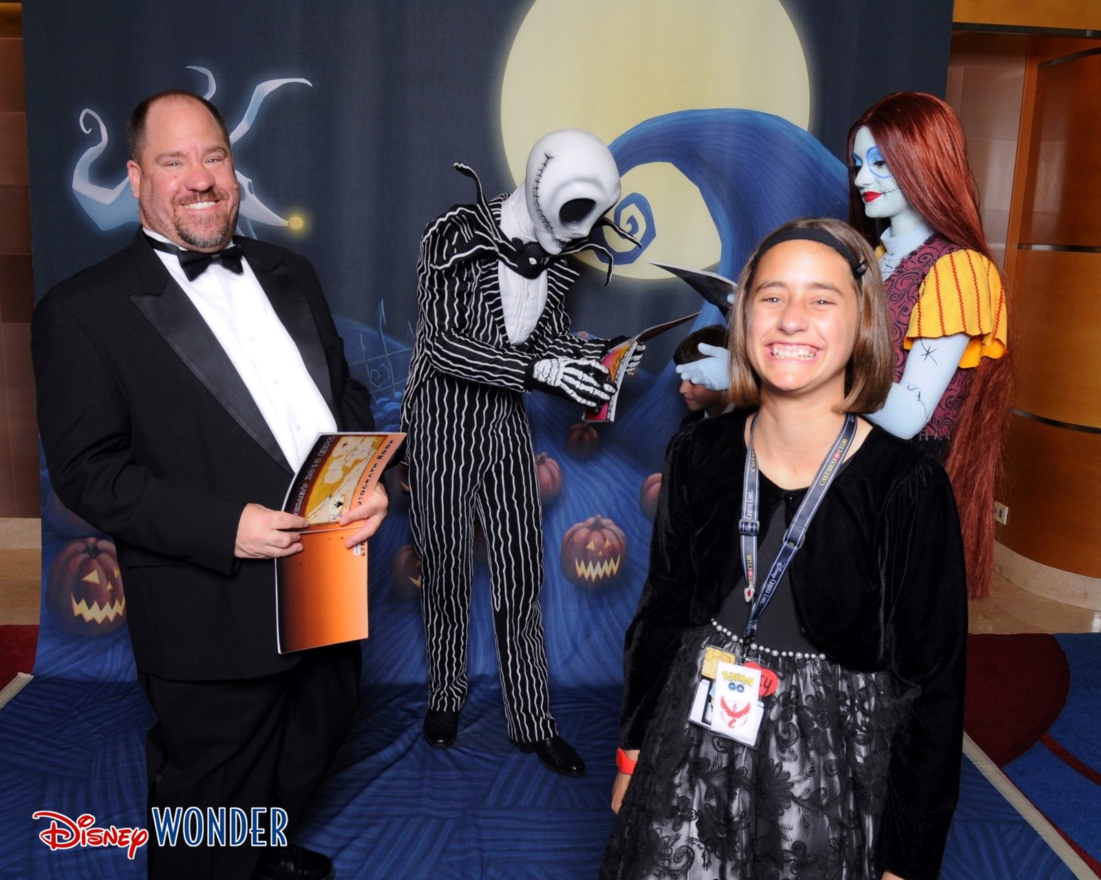 Lisa and me with Jack Skellington and Sally