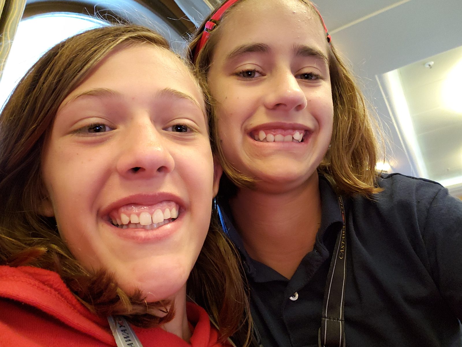Lisa's selfie with a friend during a sea day