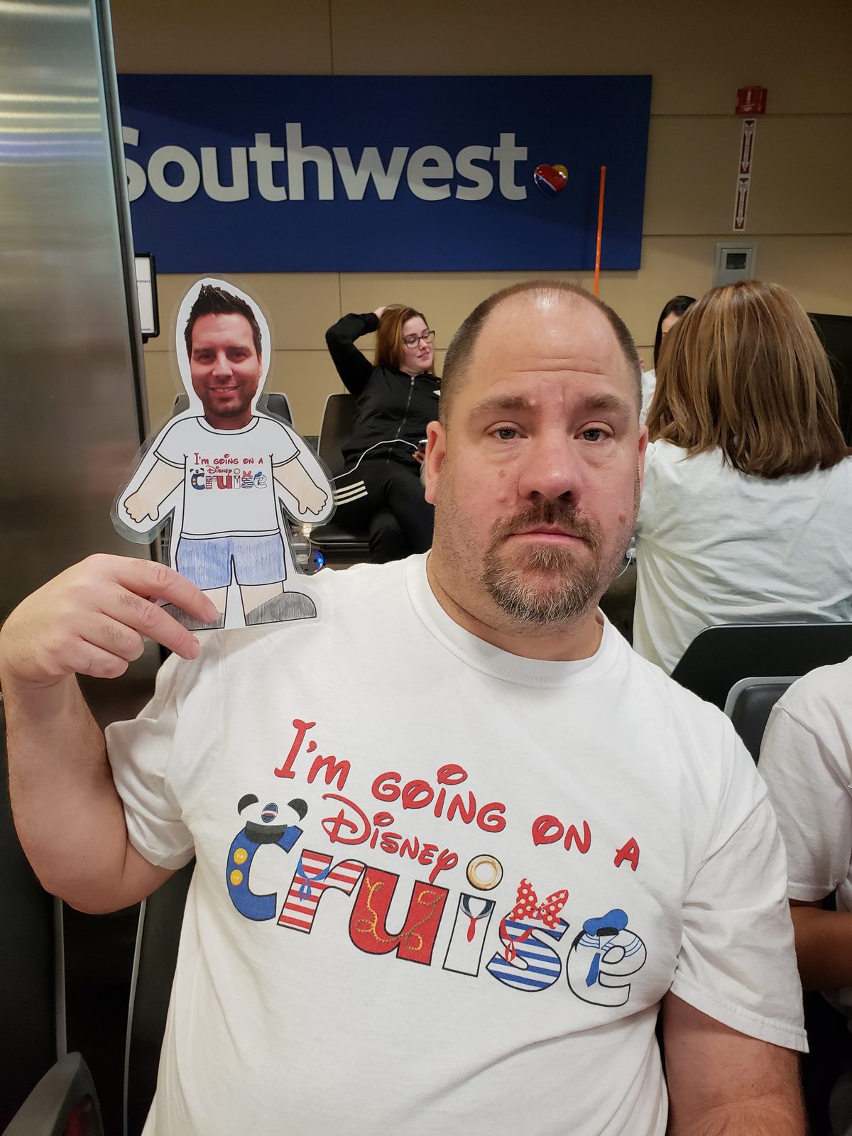 Holding my own cardboard cutout