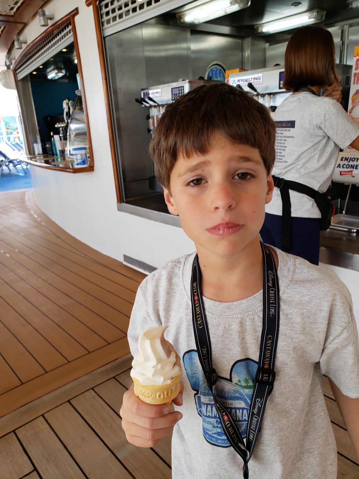 Thomas with his Eye Scream soft serve