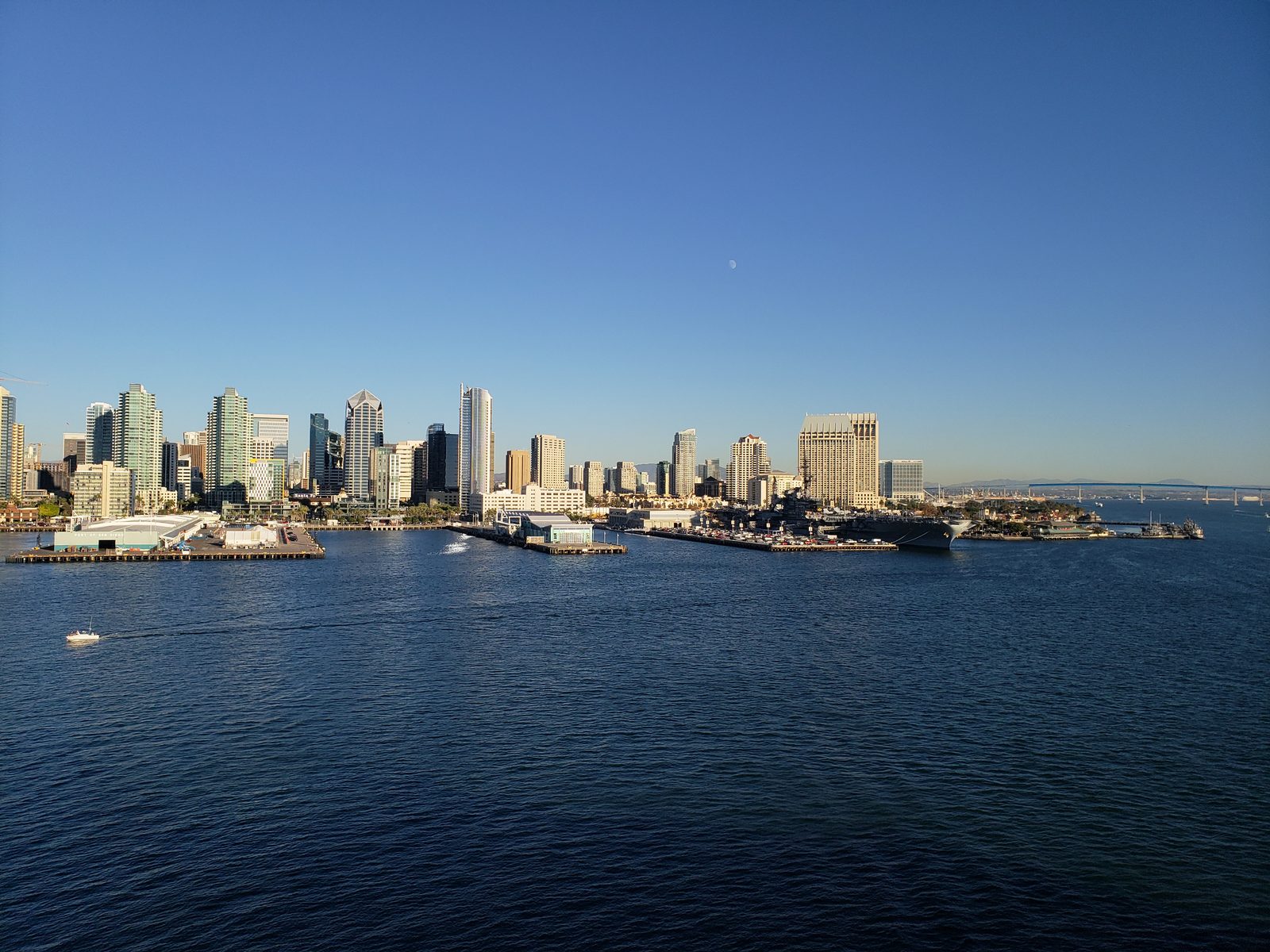 San Diego skyline as we sail away