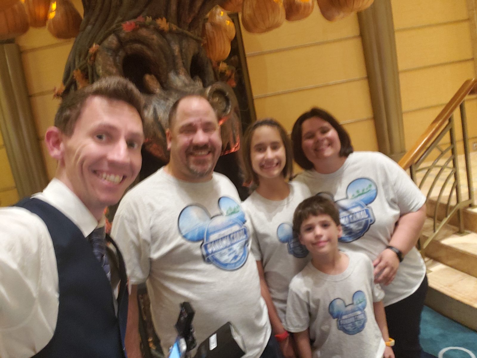 Our photo with Eddisson by the pumpkin tree