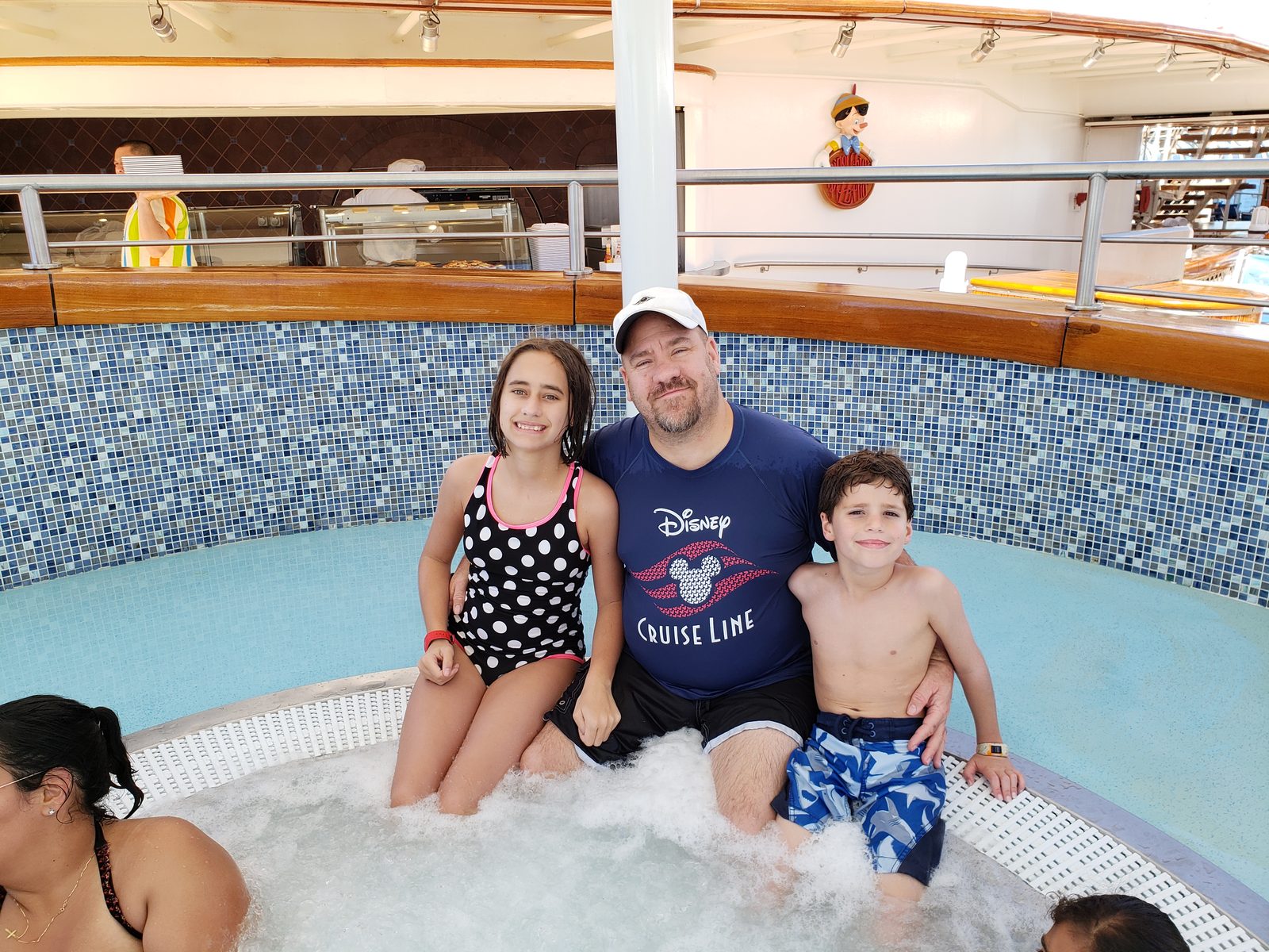 Lisa, Michael and Thomas in the hot tub