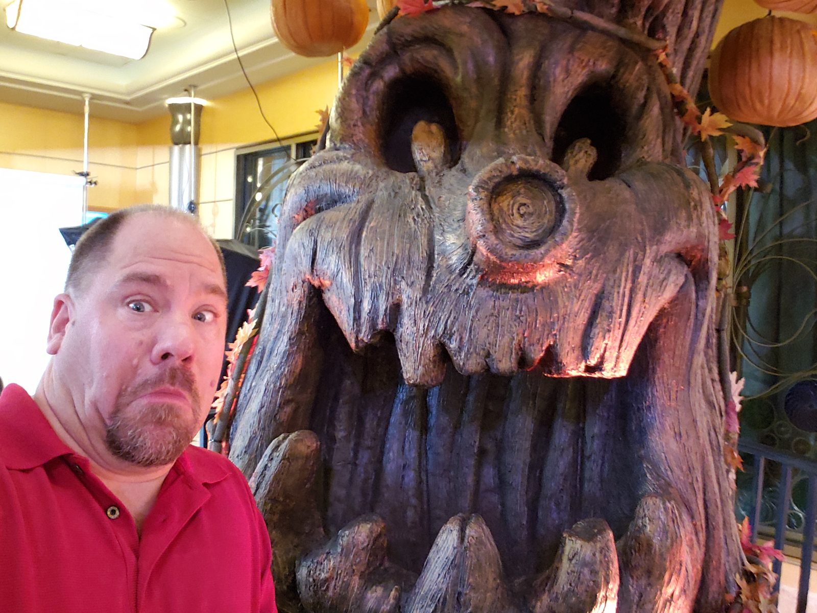 Face to face with the pumpkin tree monster
