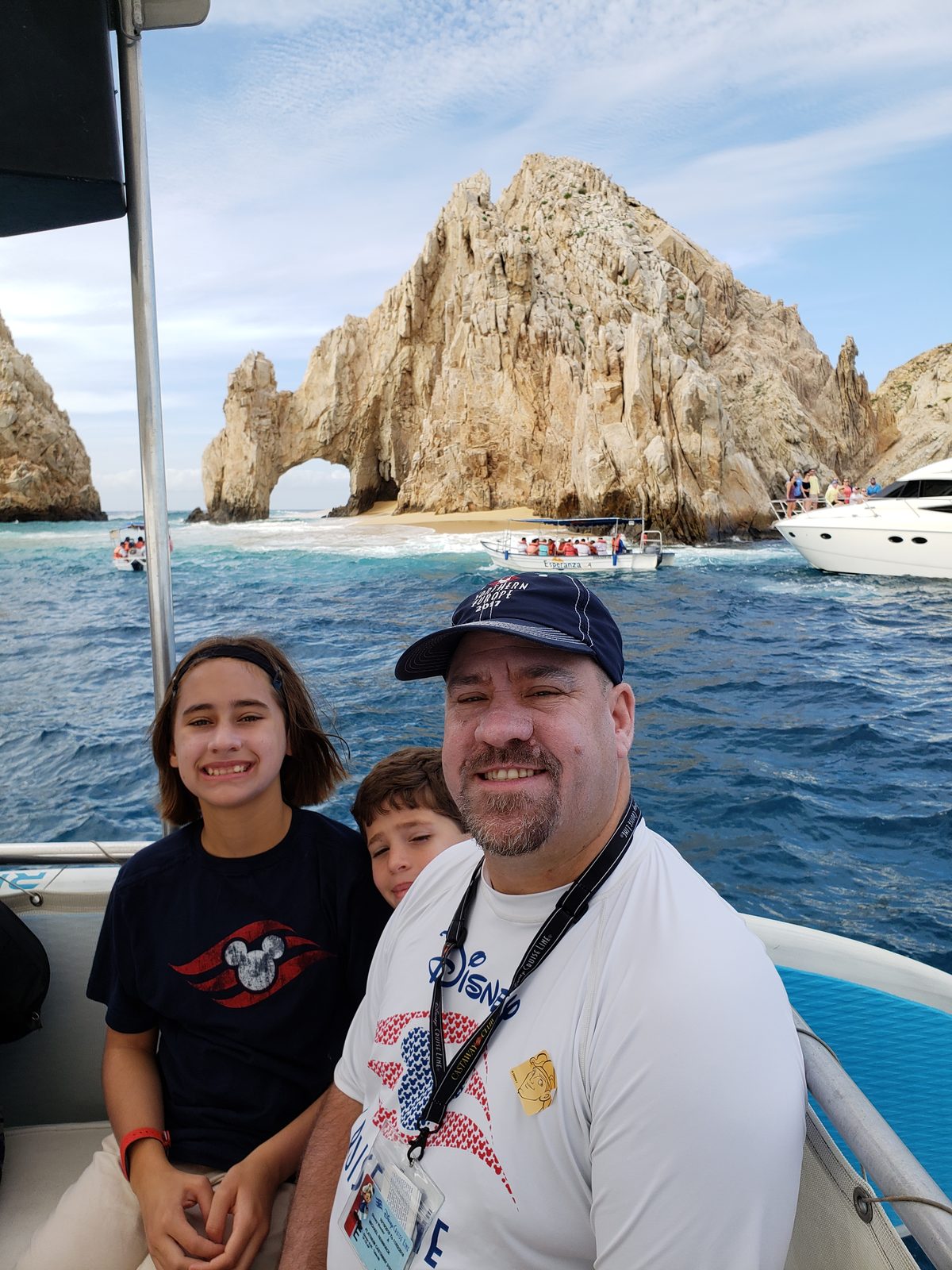 The kids and Michael at El Arco