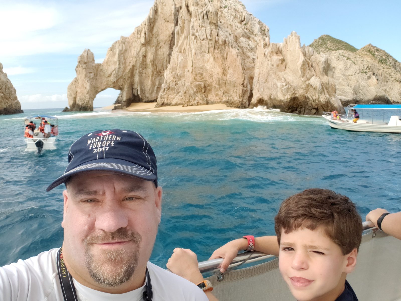 Thomas and me on the boat at El Arco